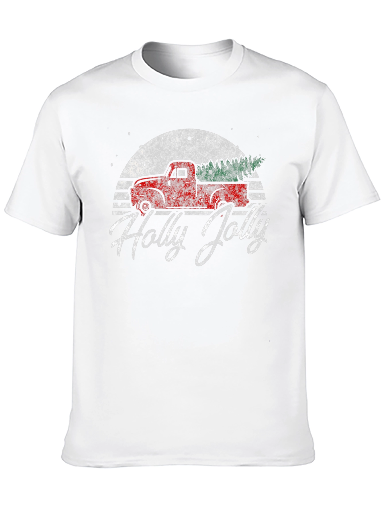 Holly Jolly Retro Truck Graphic T-Shirt