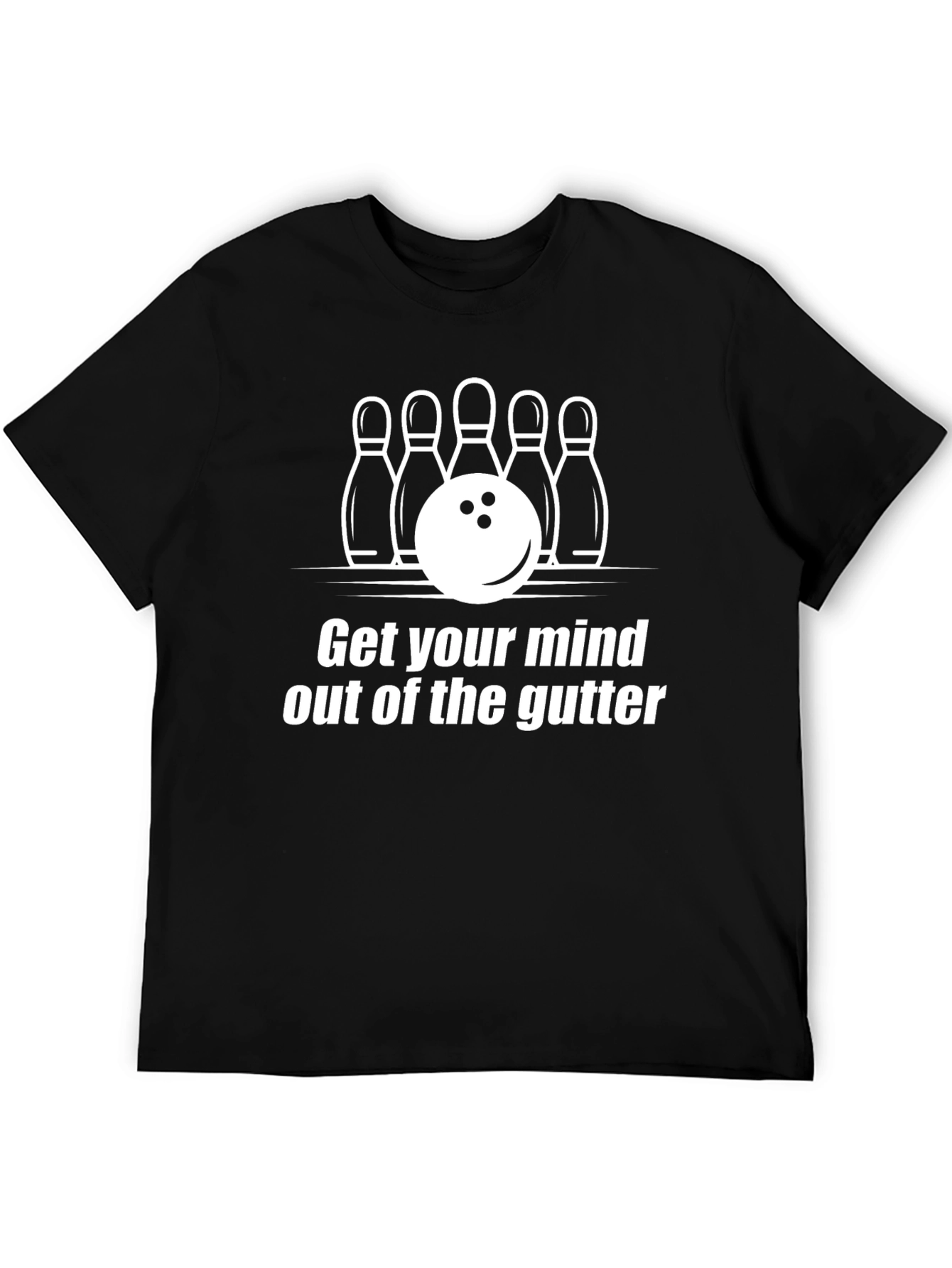 Bowling Mind Out of the Gutter Graphic T-Shirt
