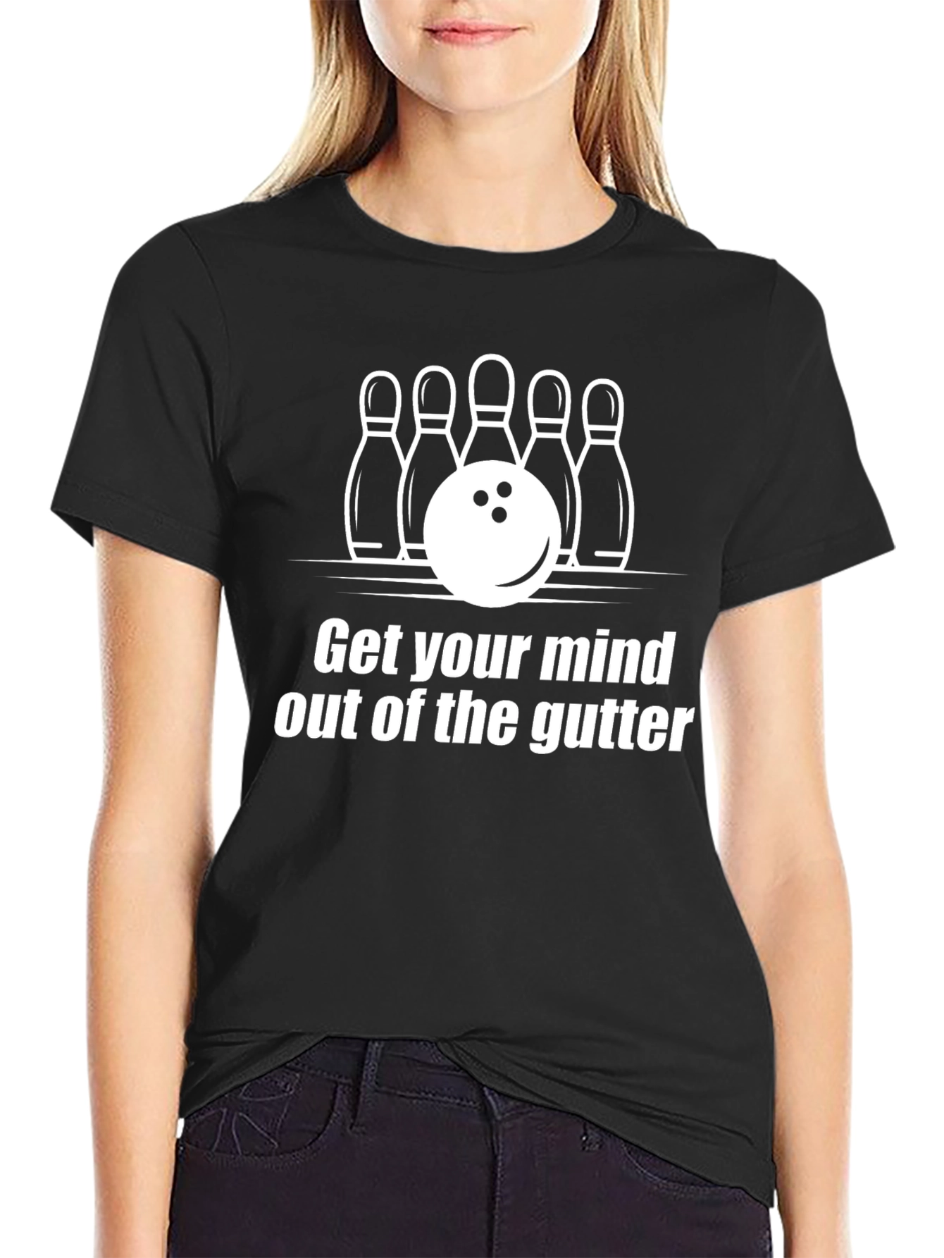 Bowling Mind Out of the Gutter Graphic T-Shirt