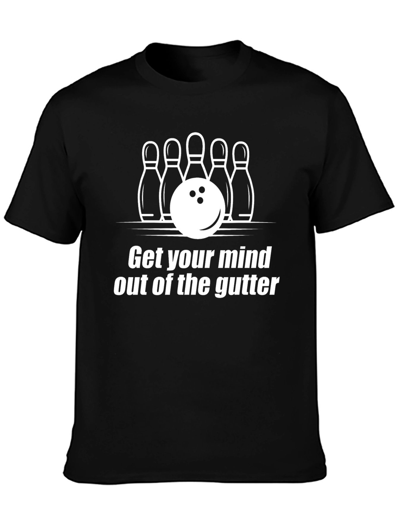 Bowling Mind Out of the Gutter Graphic T-Shirt