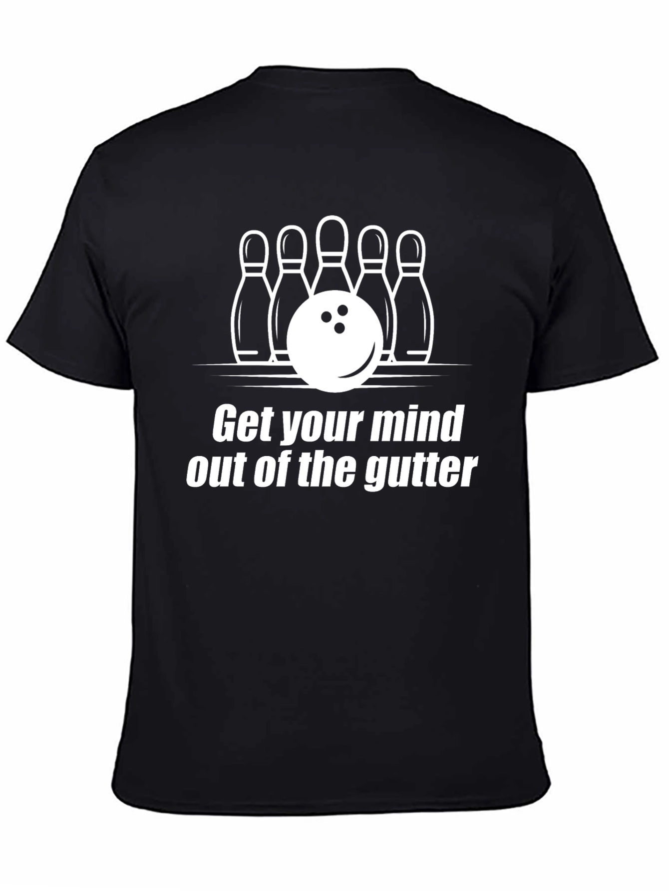 Bowling Mind Out of the Gutter Graphic T-Shirt