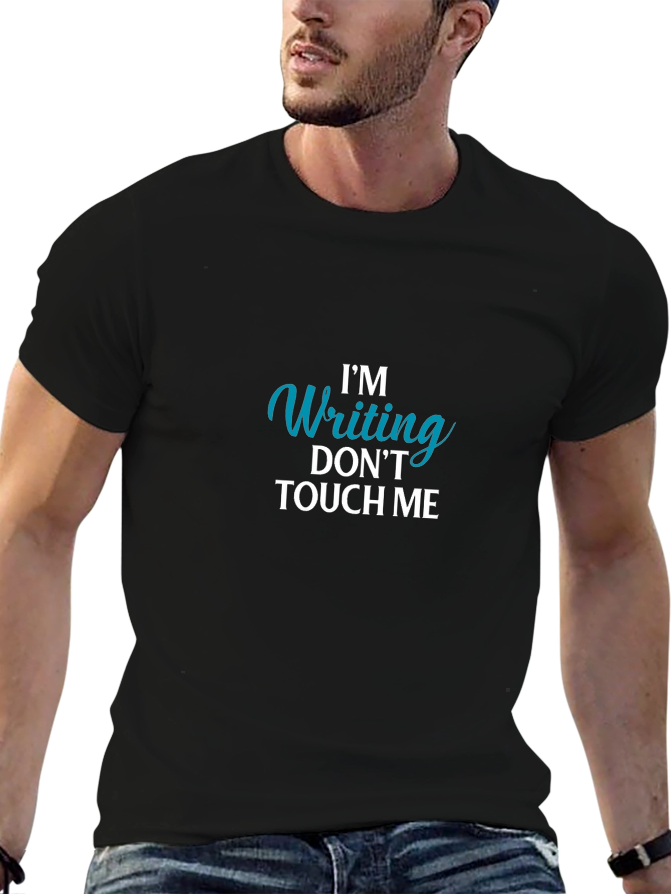 Im Writing Dont Touch Me Black T-Shirt