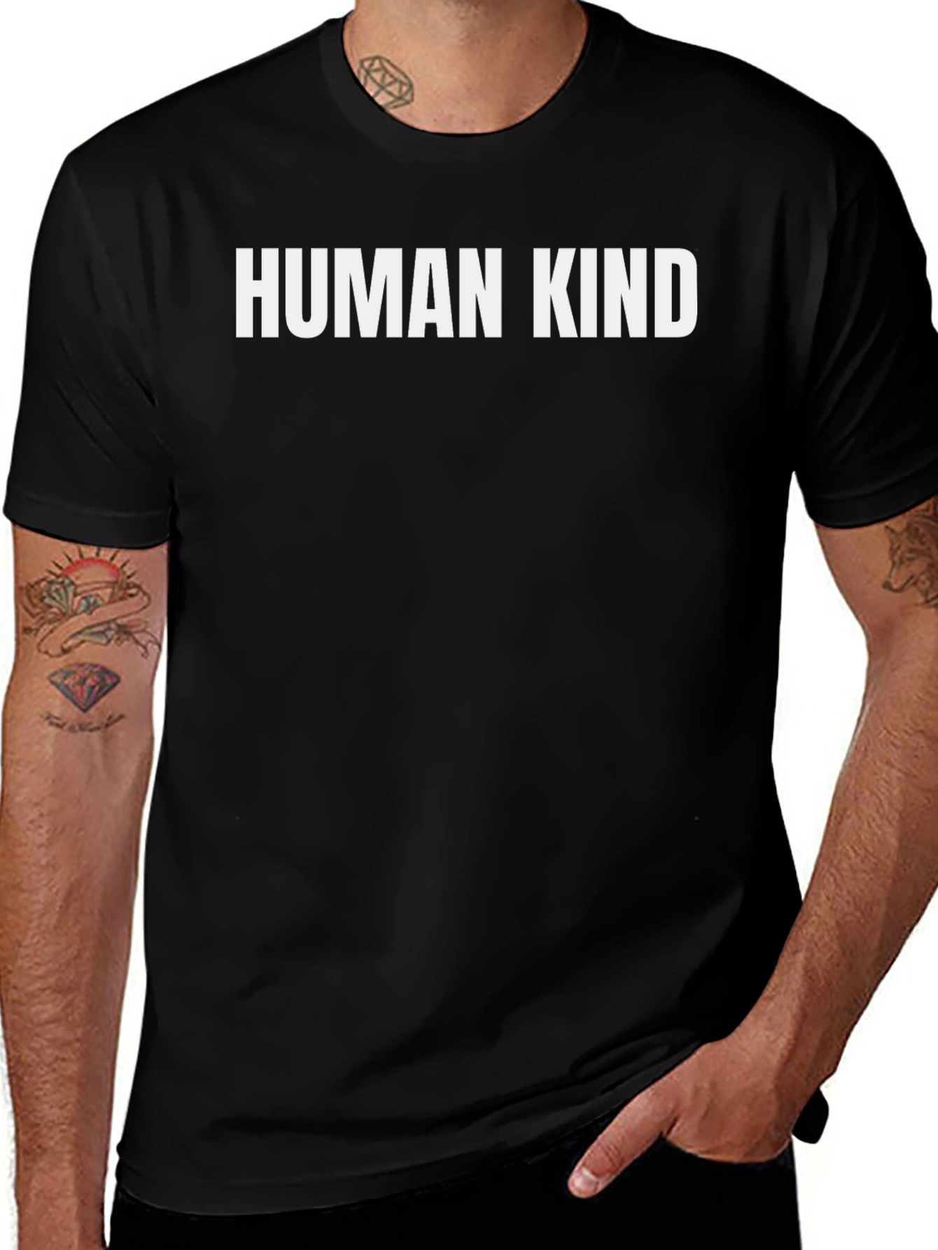 Human Kind Graphic Tee - Unisex Black T-Shirt