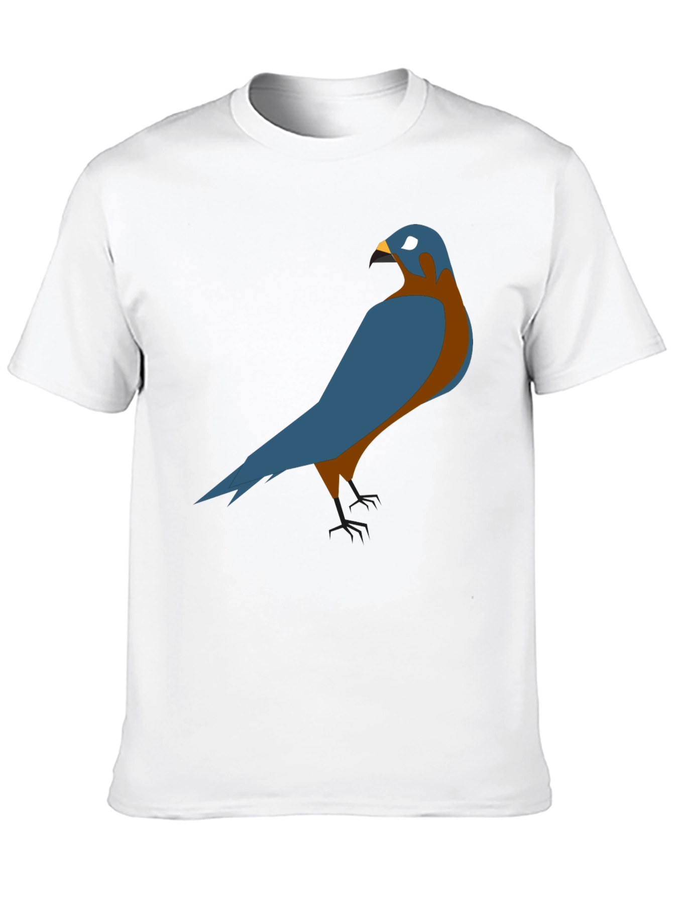 Stylish Bird Graphic Tee - Black Cotton Comfort