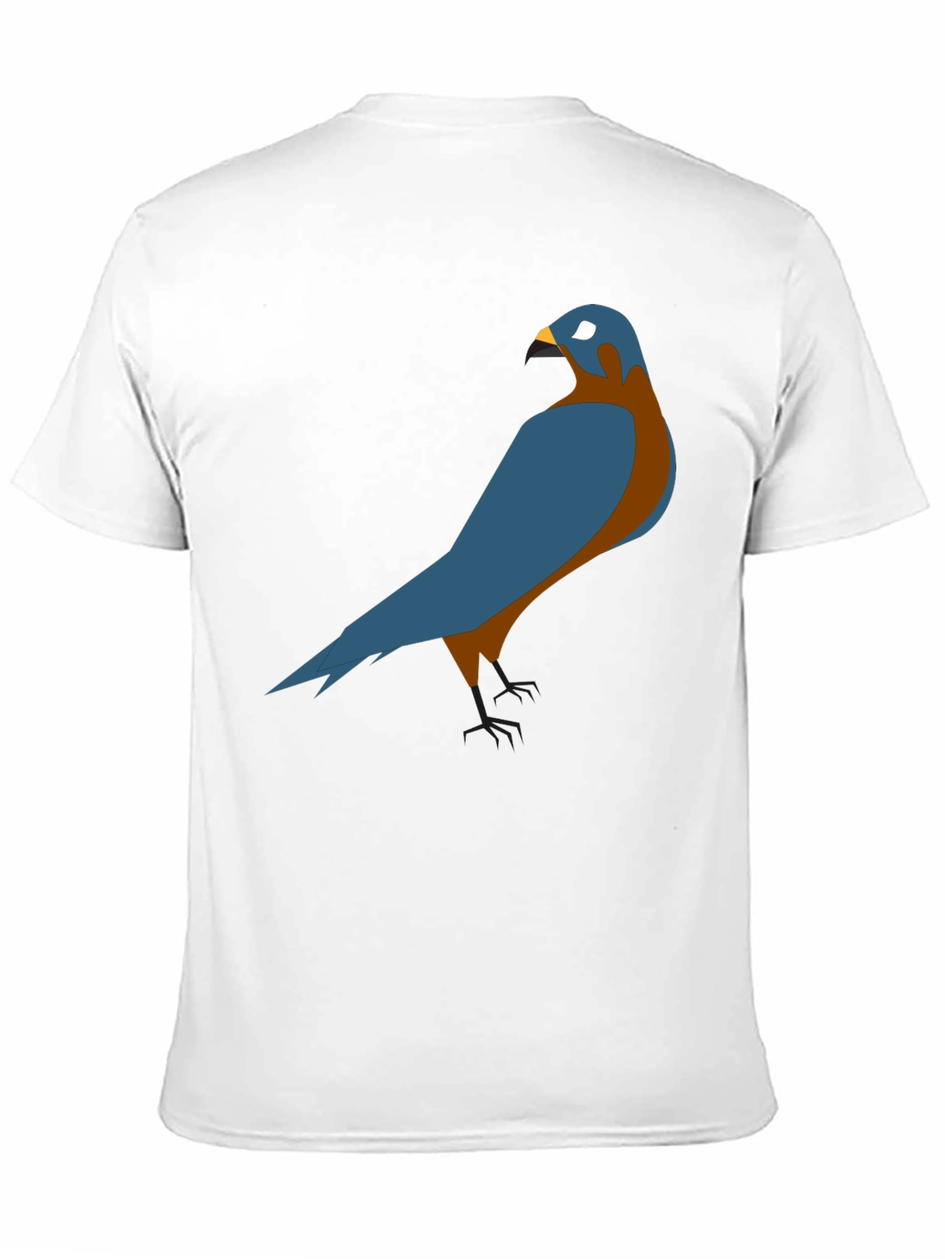 Stylish Bird Graphic Tee - Black Cotton Comfort