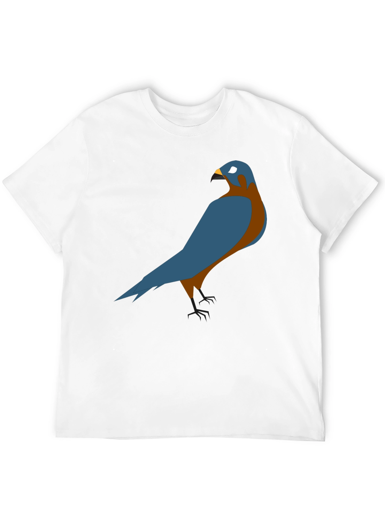 Stylish Bird Graphic Tee - Black Cotton Comfort