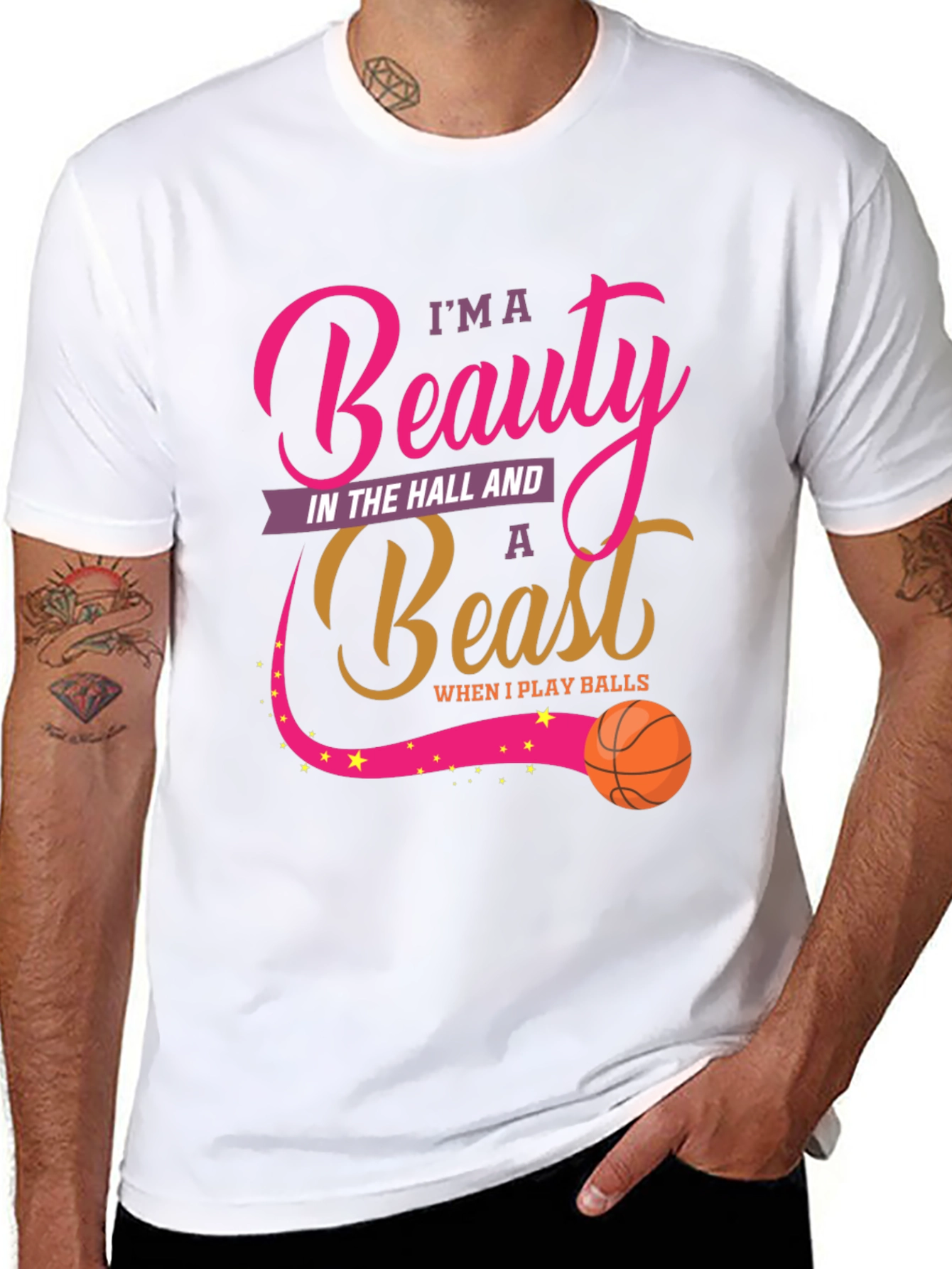 Beauty and Beast Basketball T-Shirt