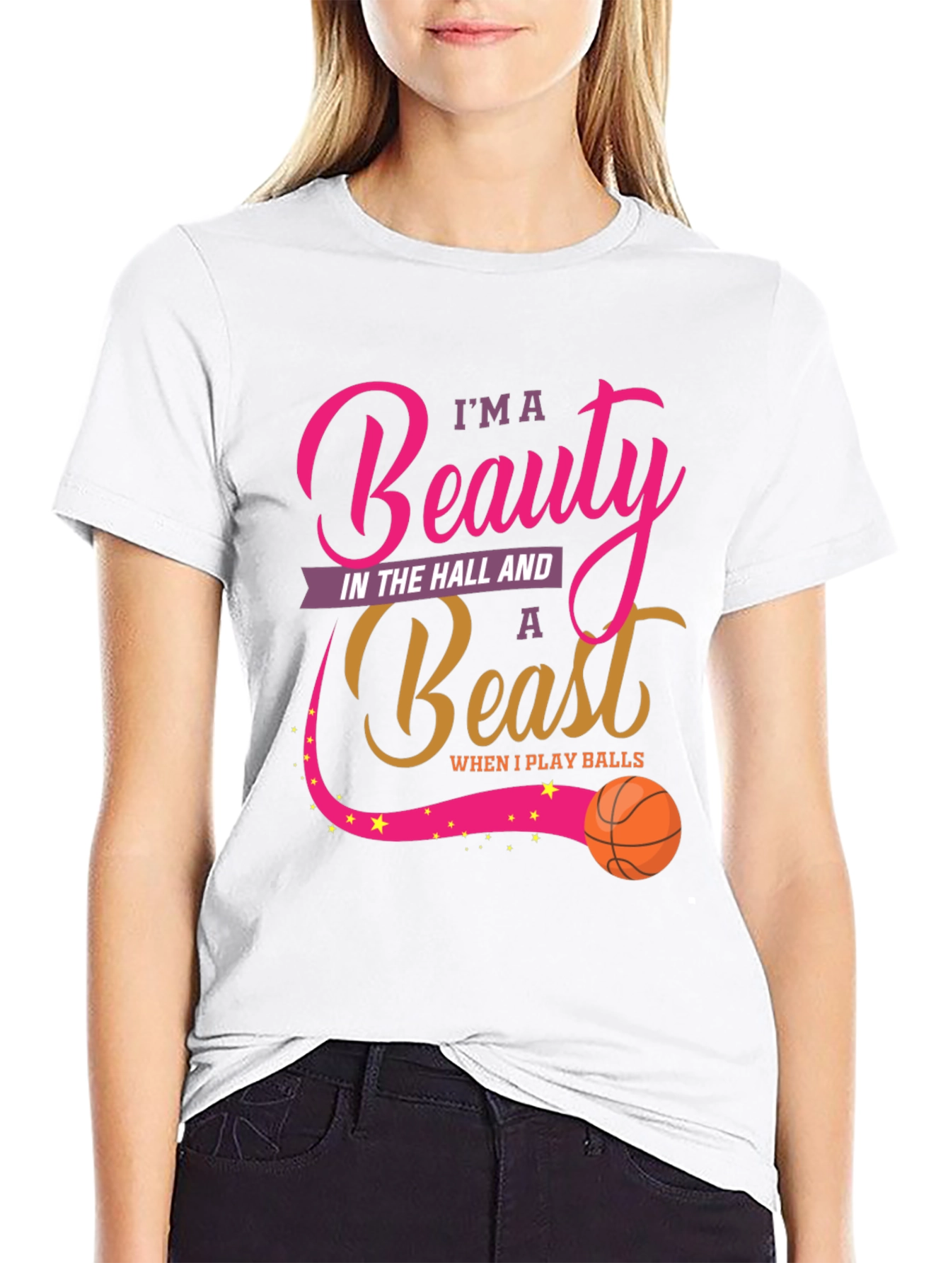Beauty and Beast Basketball T-Shirt