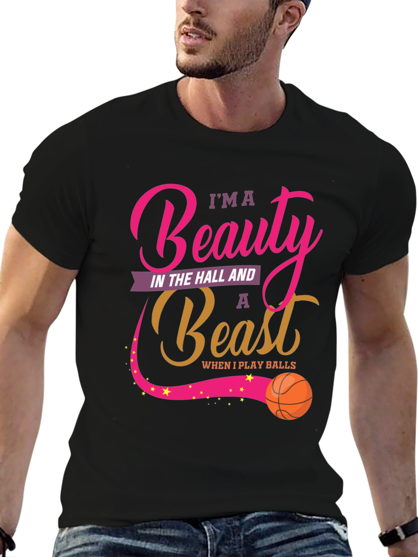 Beauty and Beast Basketball T-Shirt