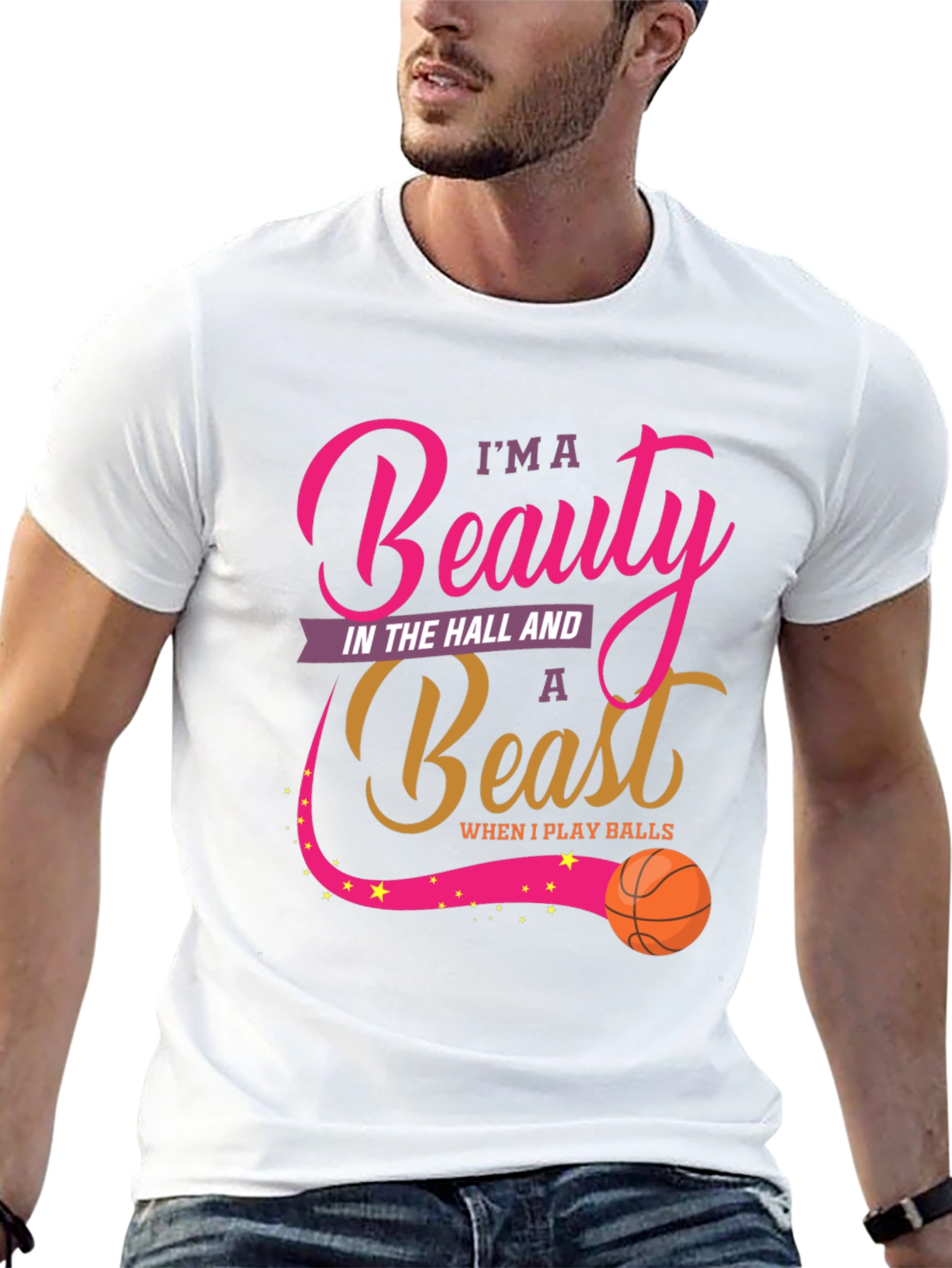 Beauty and Beast Basketball T-Shirt