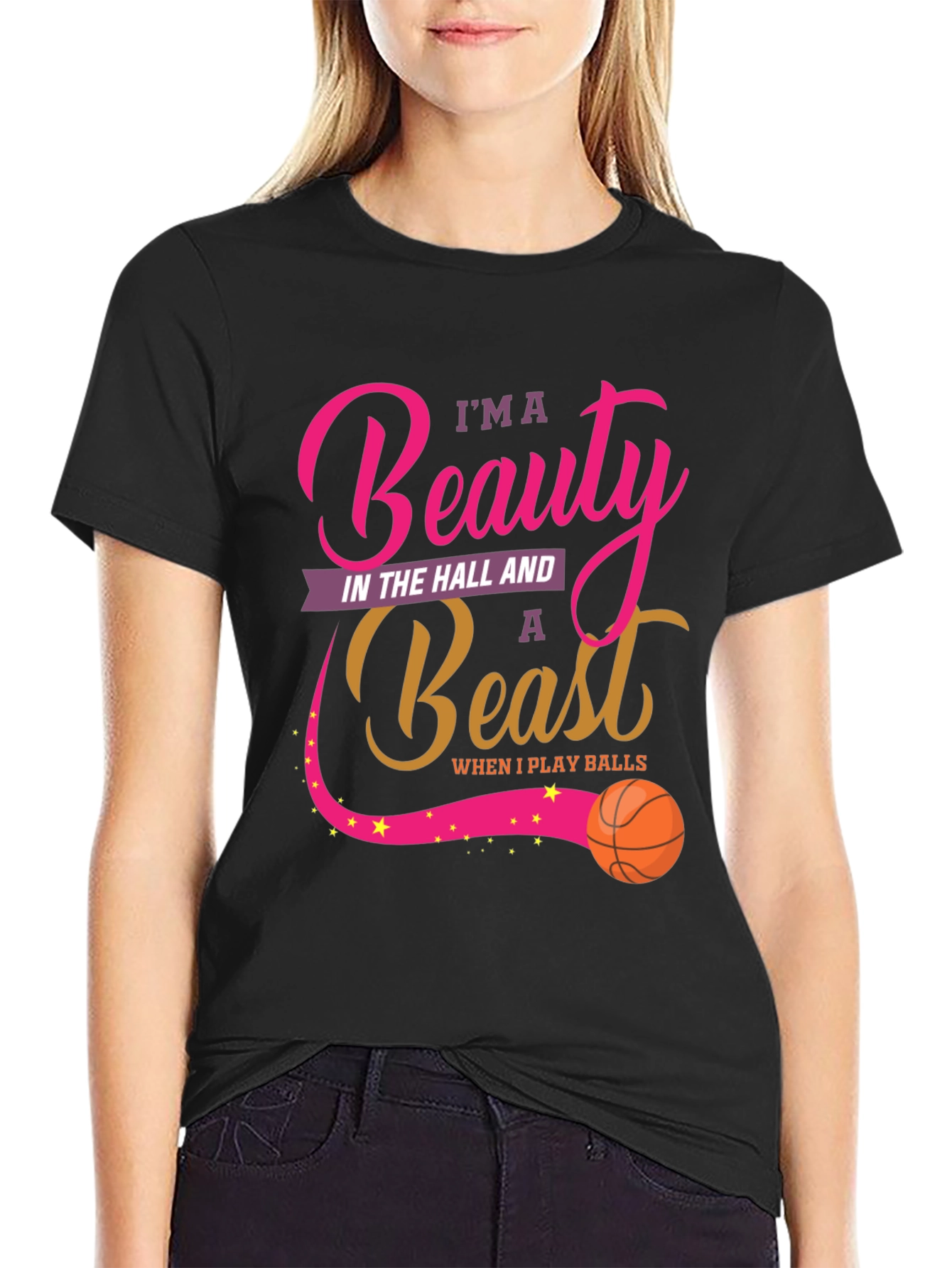 Beauty and Beast Basketball T-Shirt