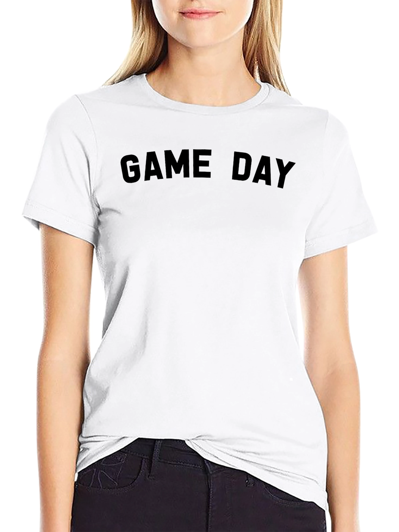 Game Day Black Crew Neck T-Shirt