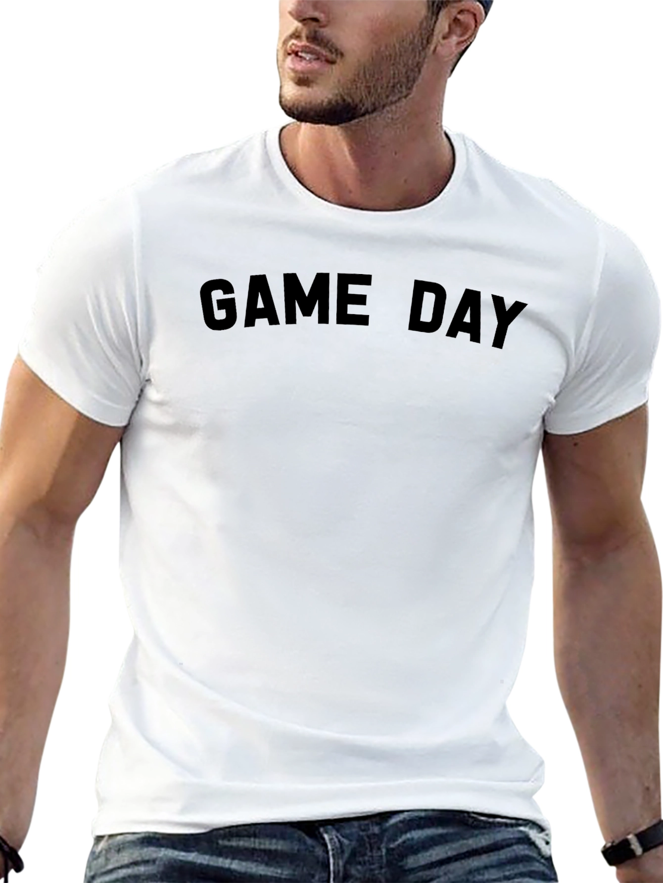 Game Day Black Crew Neck T-Shirt