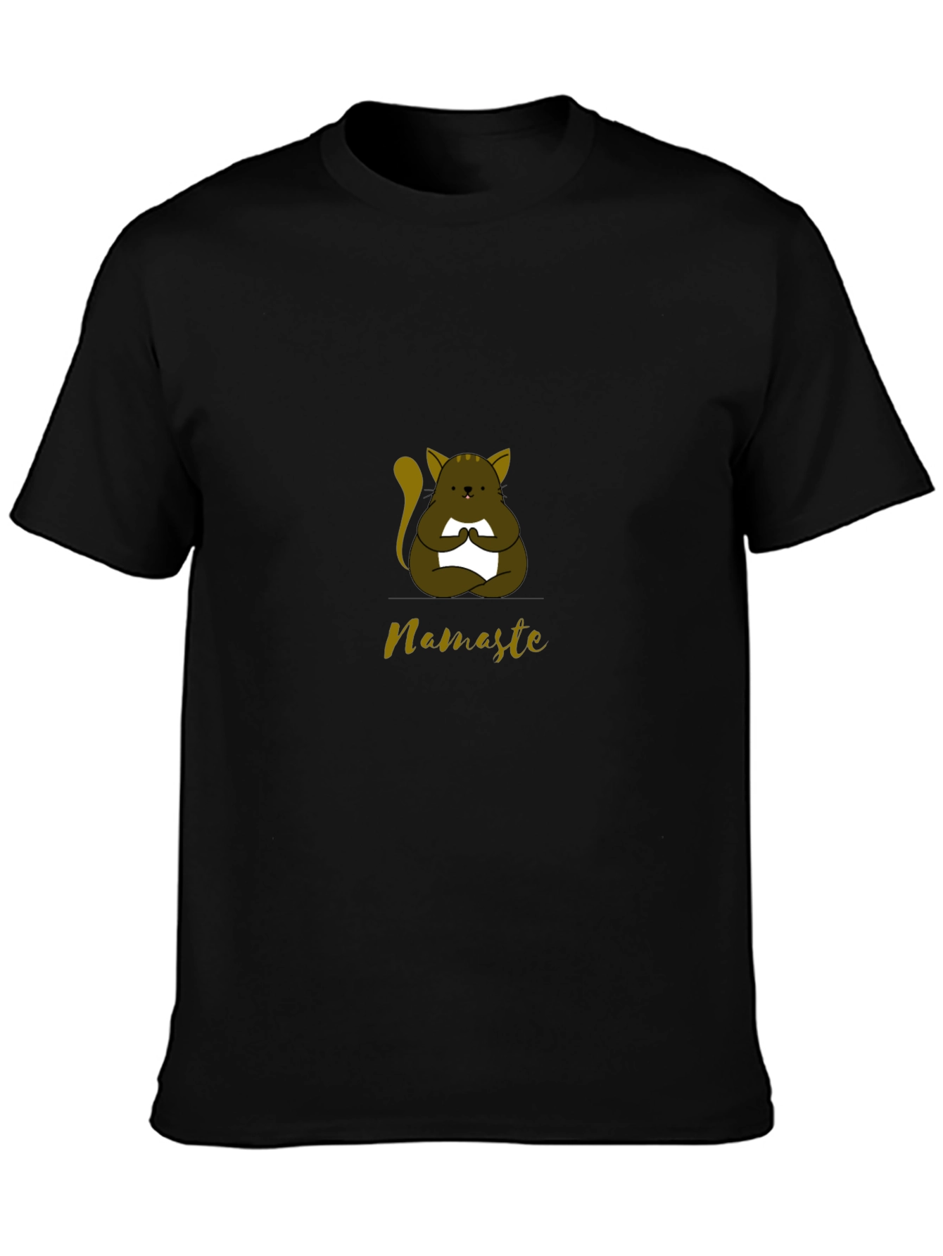 Namaste Cat Yoga T-Shirt - Meditating Kitten