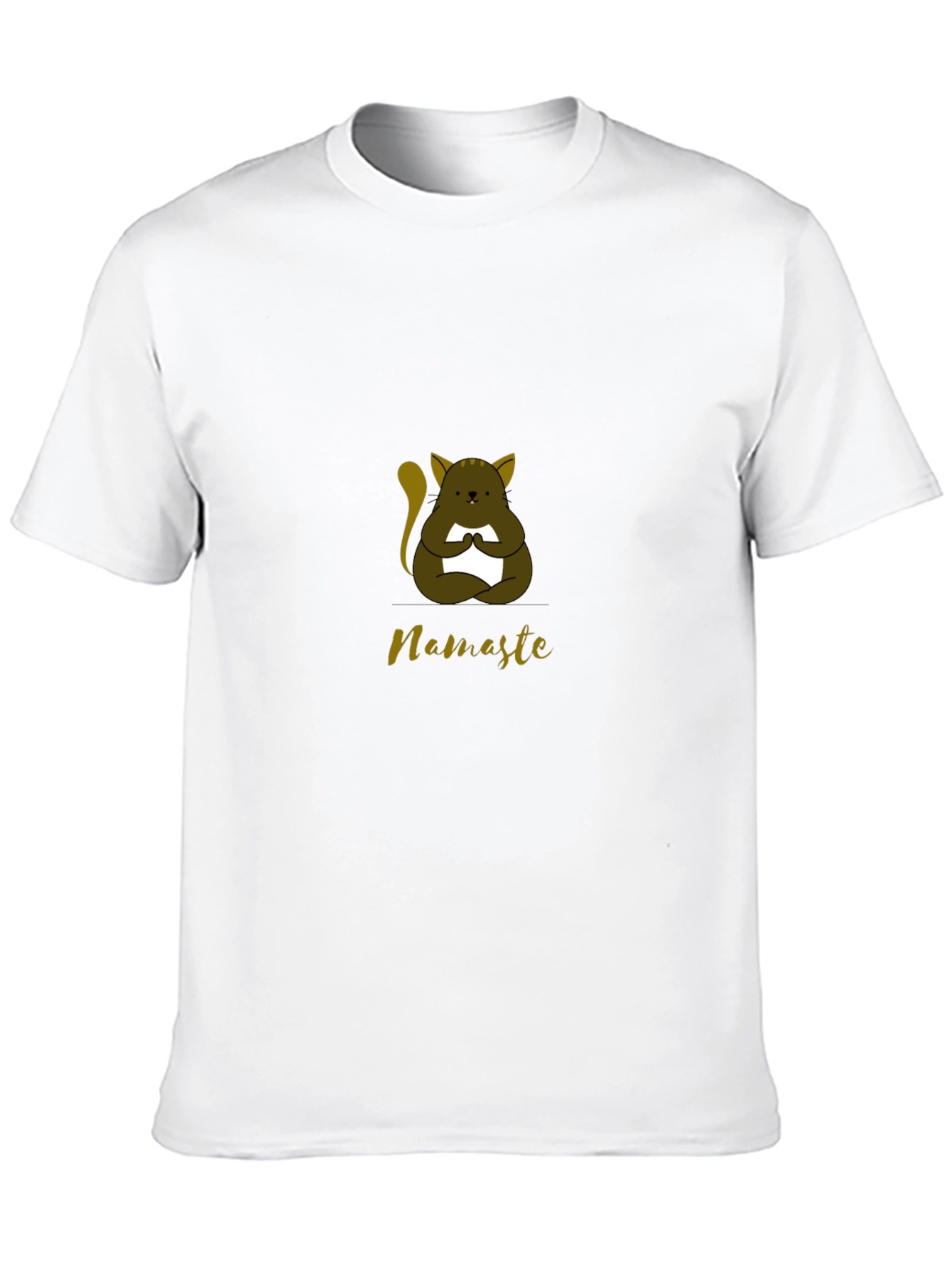Namaste Cat Yoga T-Shirt - Meditating Kitten