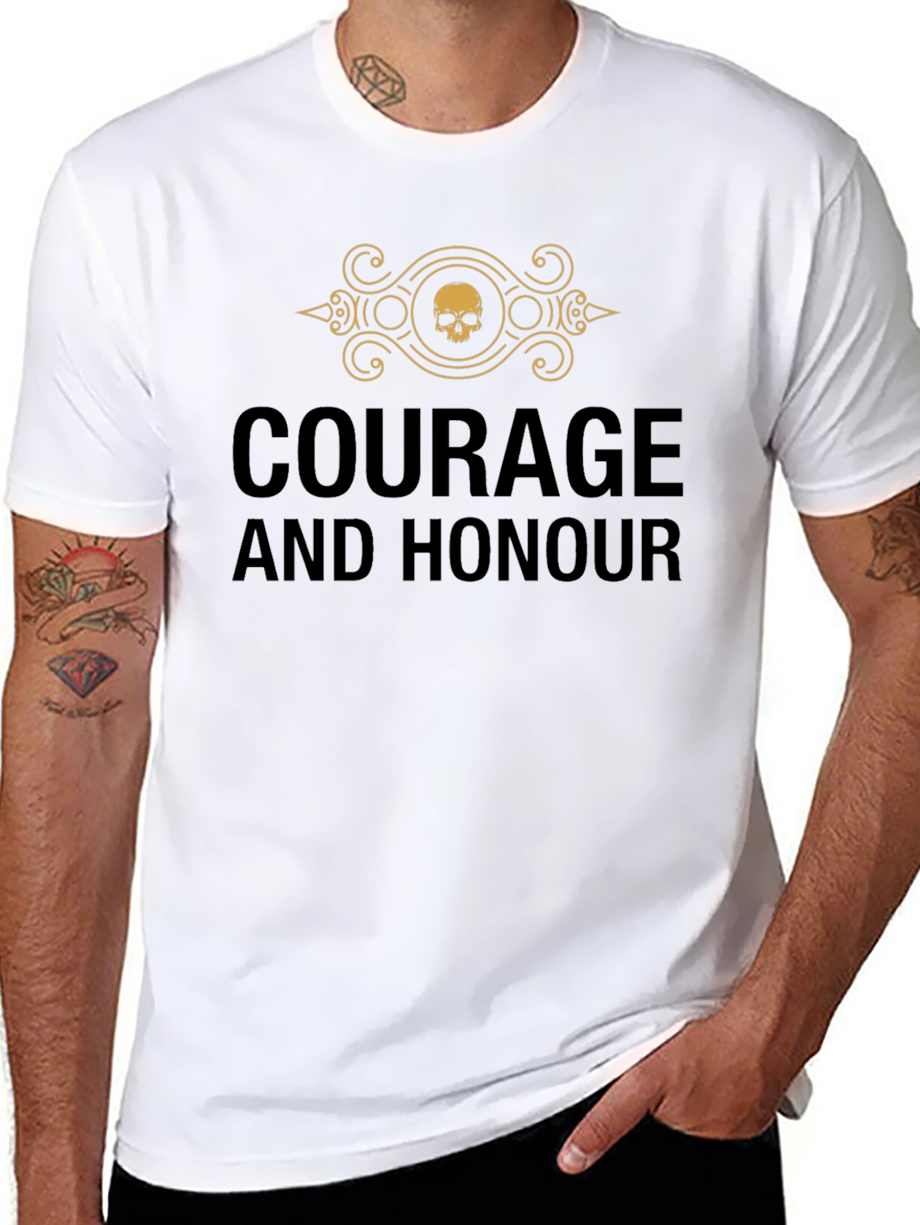 Courage and Honour Graphic Print T-Shirt