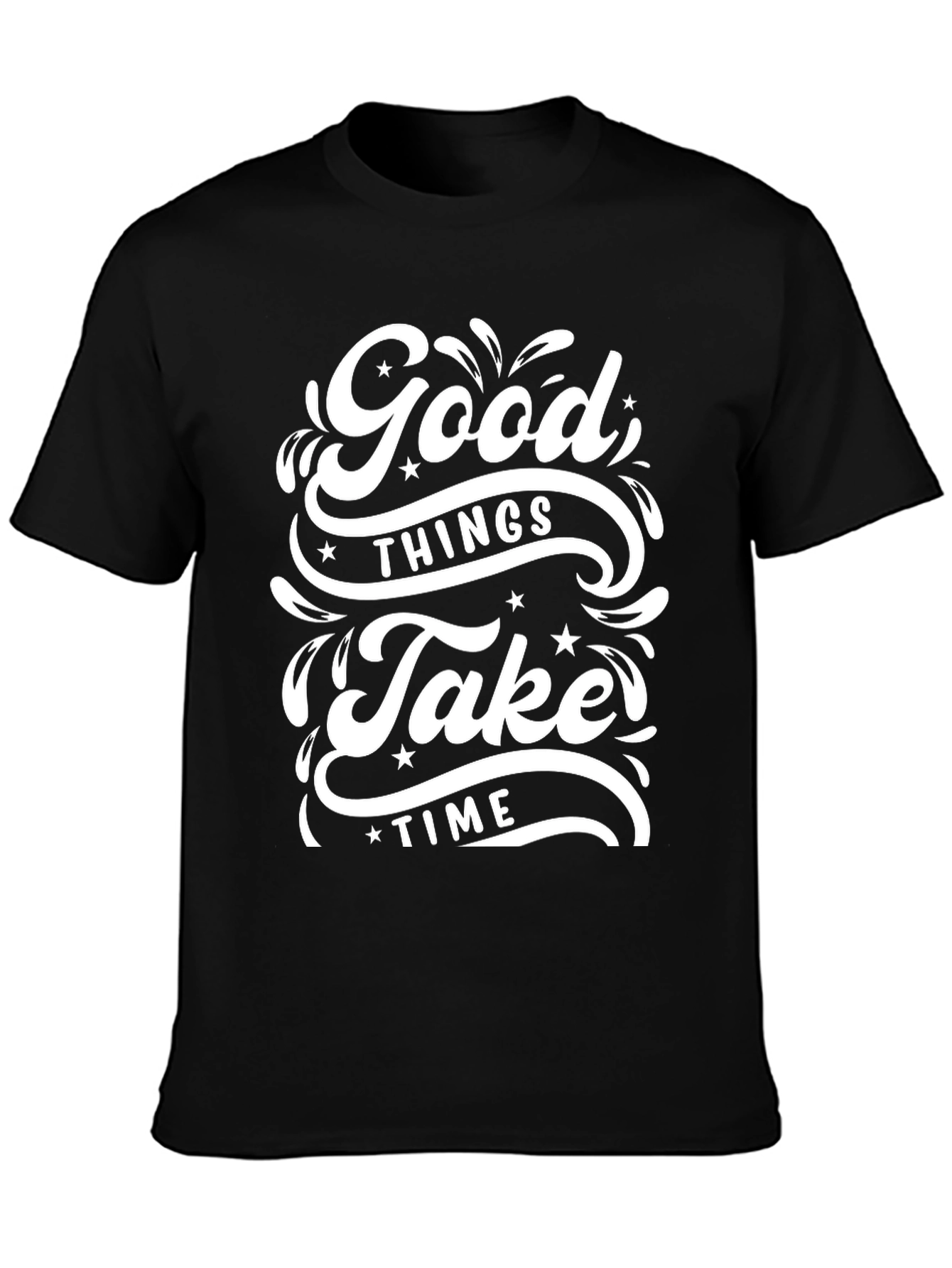 Good Things Take Time Graphic Tee - Black