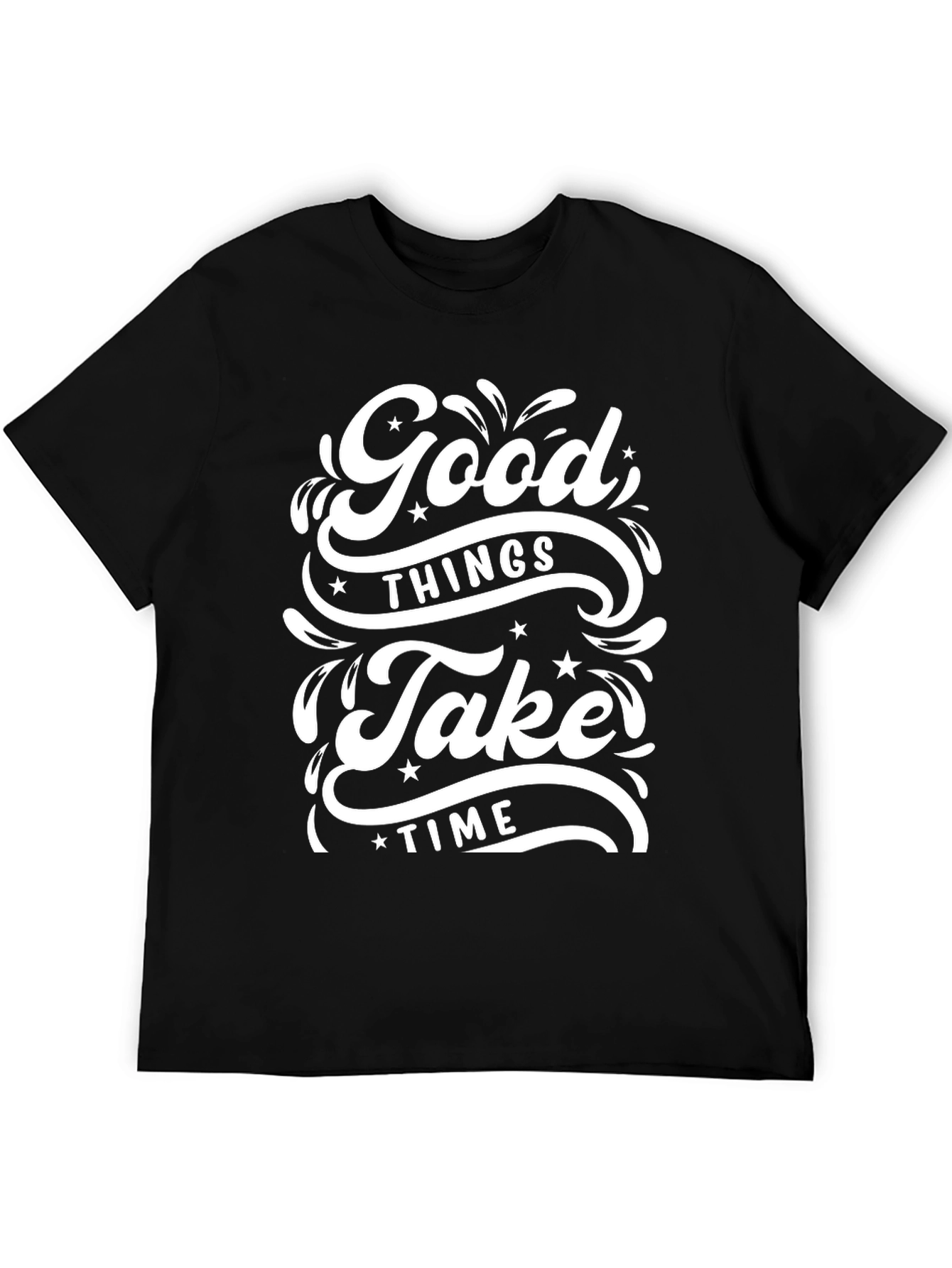 Good Things Take Time Graphic Tee - Black