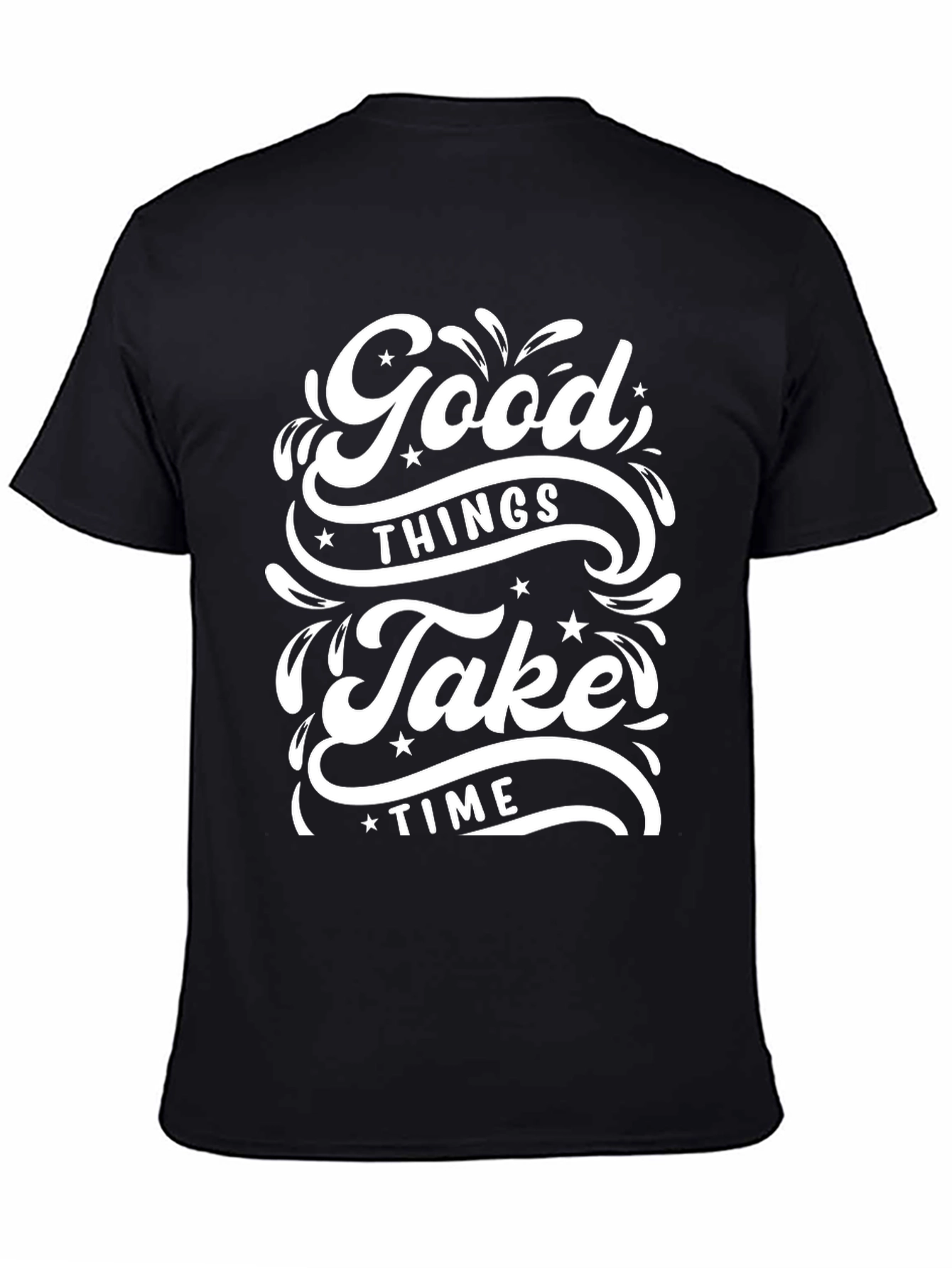 Good Things Take Time Graphic Tee - Black