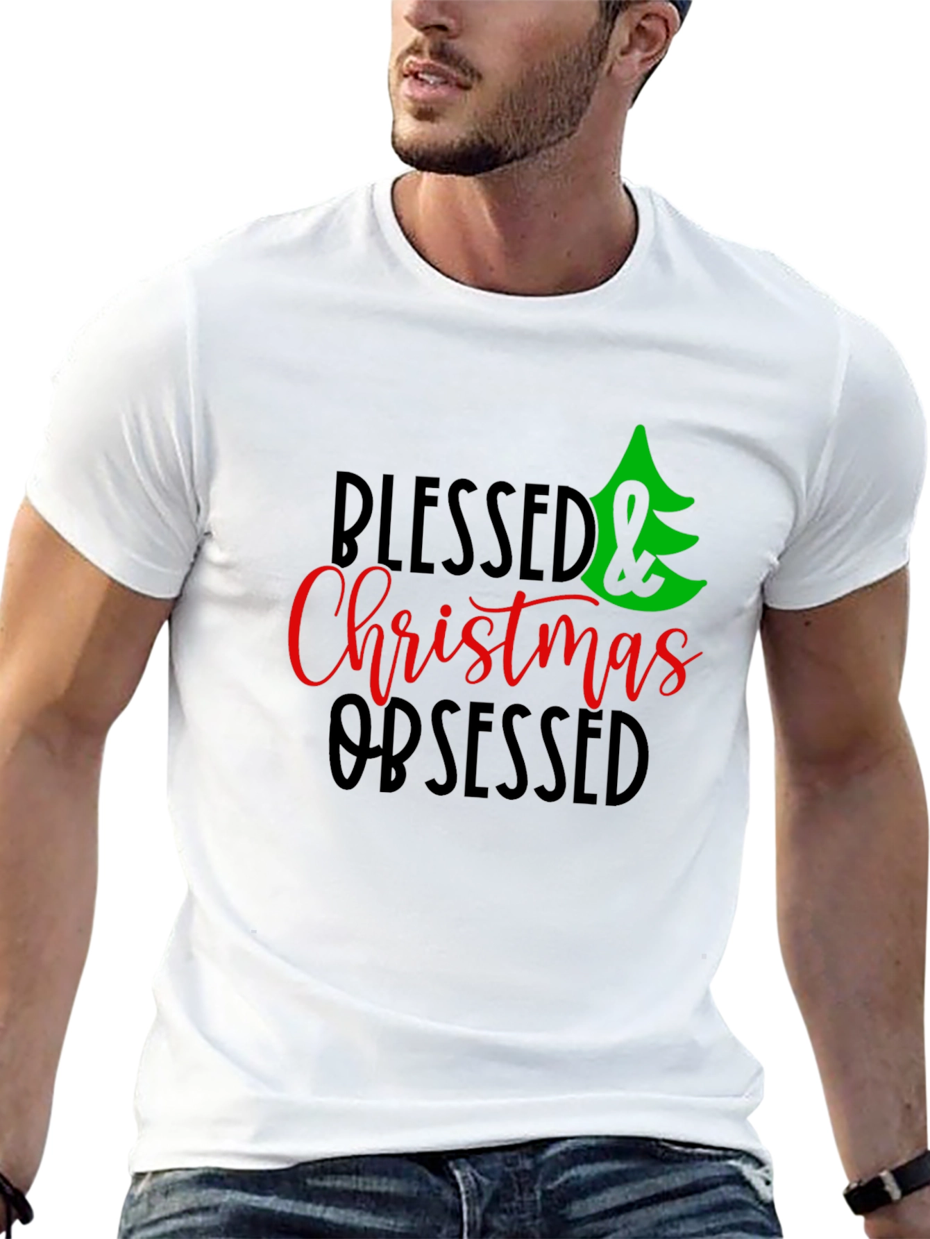 Blessed & Christmas Obsessed Graphic Tee
