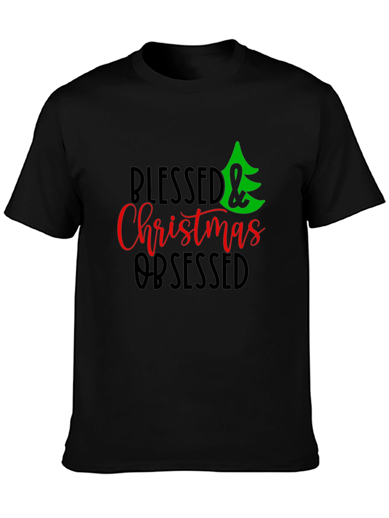 Blessed & Christmas Obsessed Graphic Tee