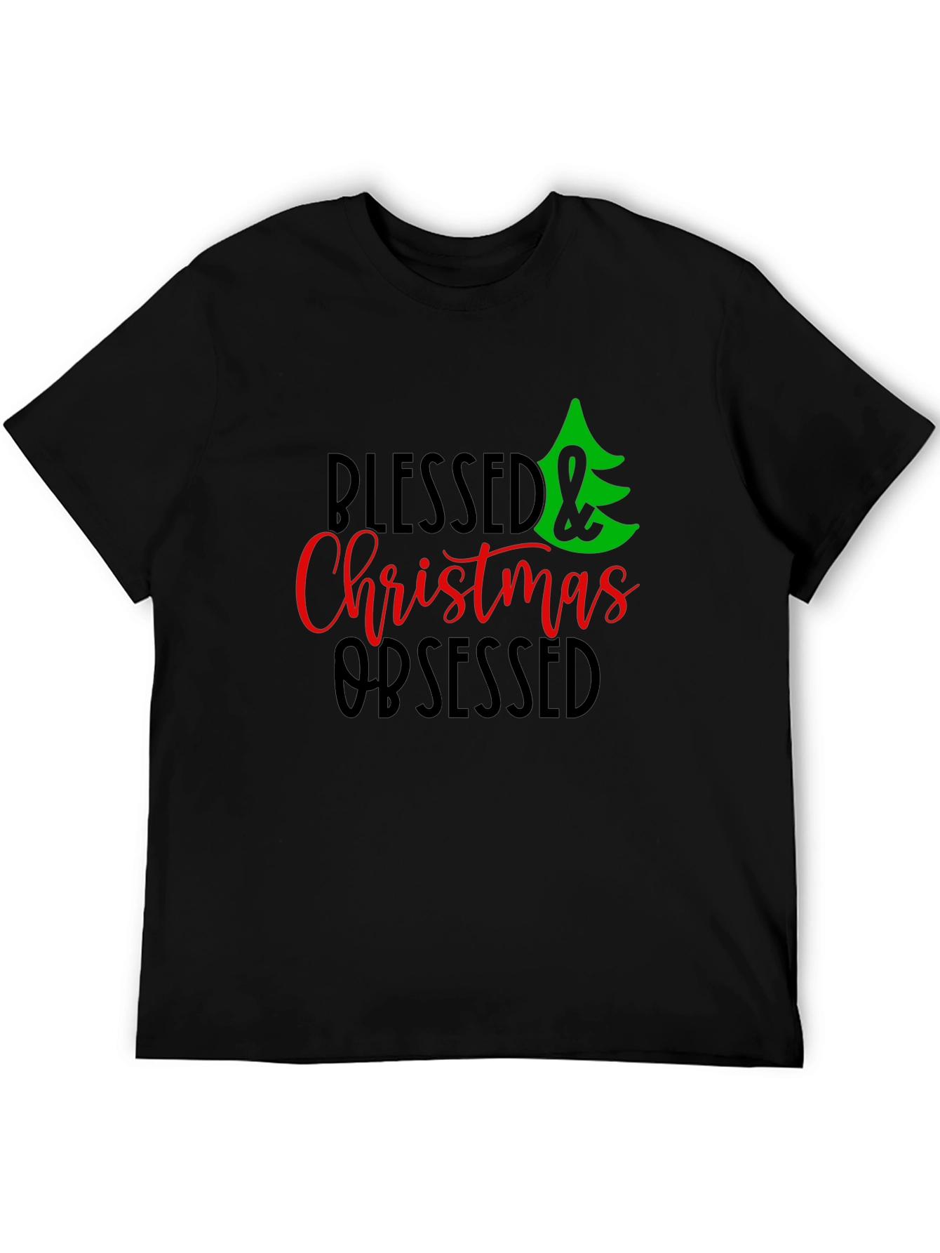 Blessed & Christmas Obsessed Graphic Tee