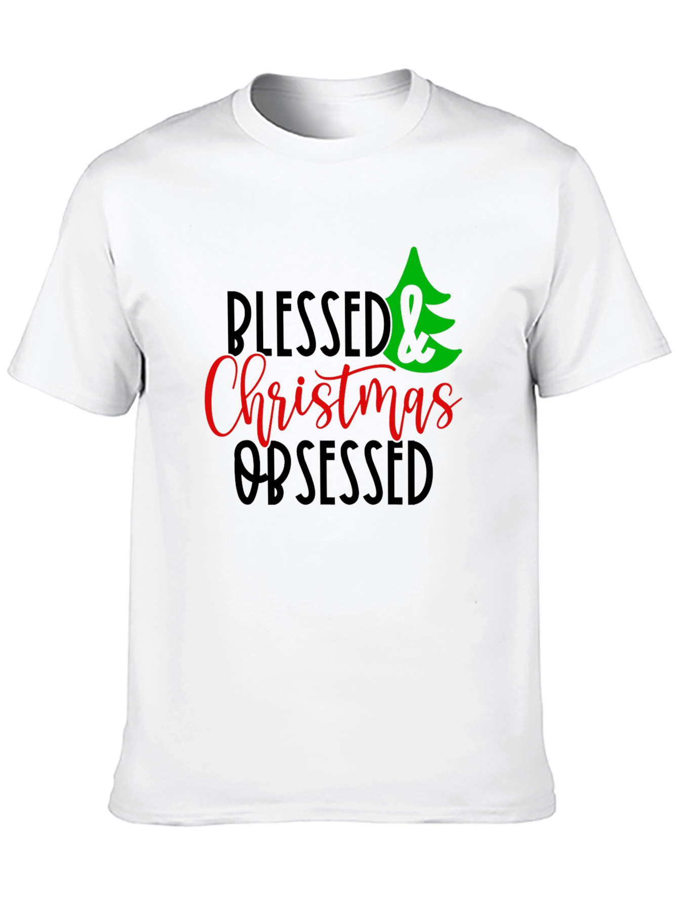 Blessed & Christmas Obsessed Graphic Tee