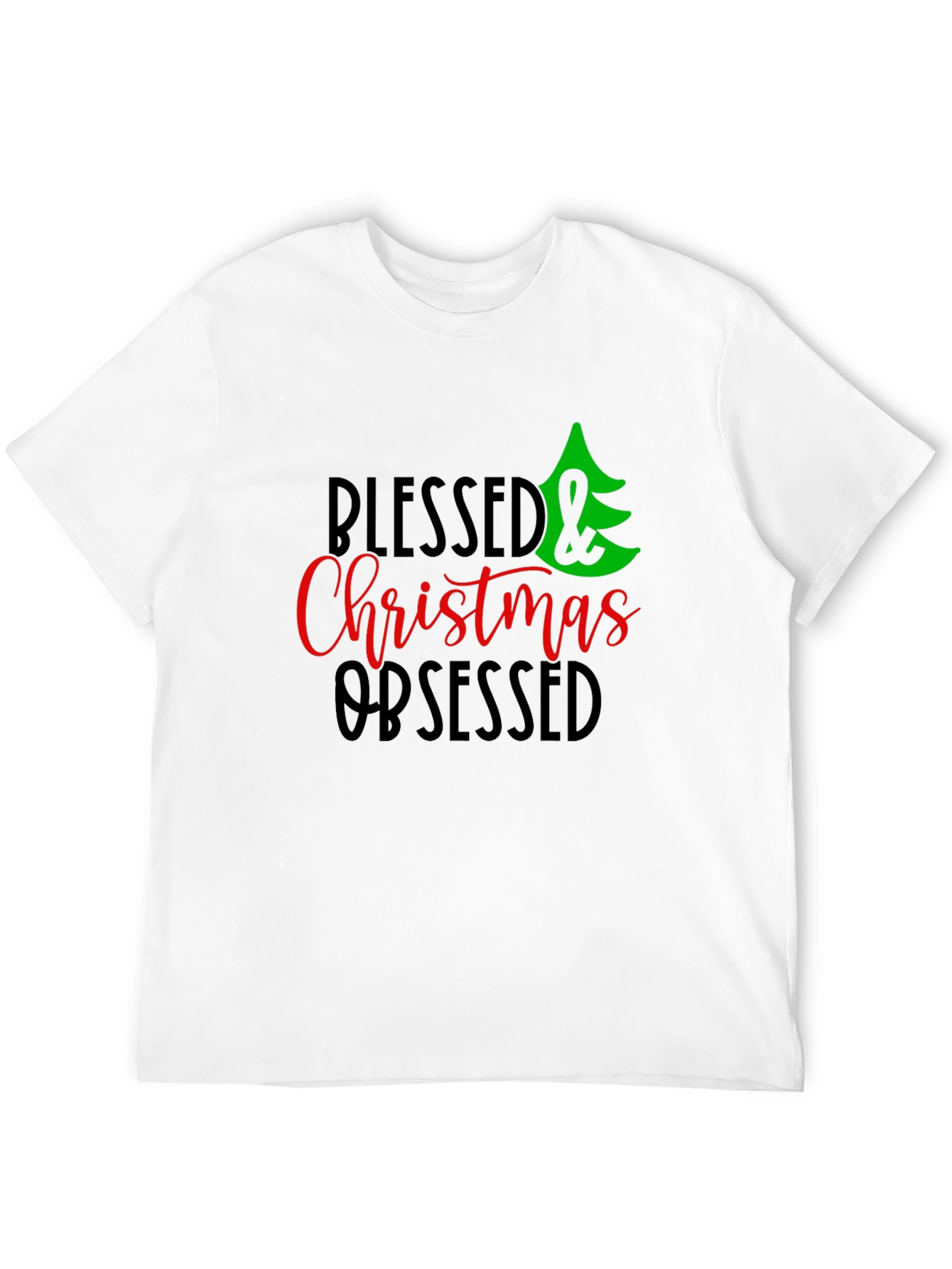 Blessed & Christmas Obsessed Graphic Tee