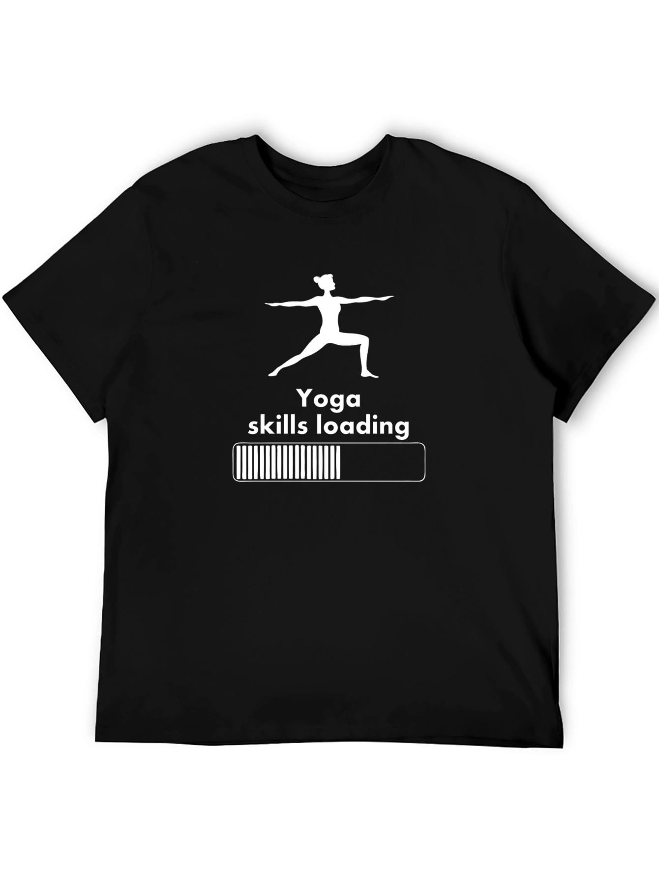 Yoga Skills Loading Black Graphic T-Shirt