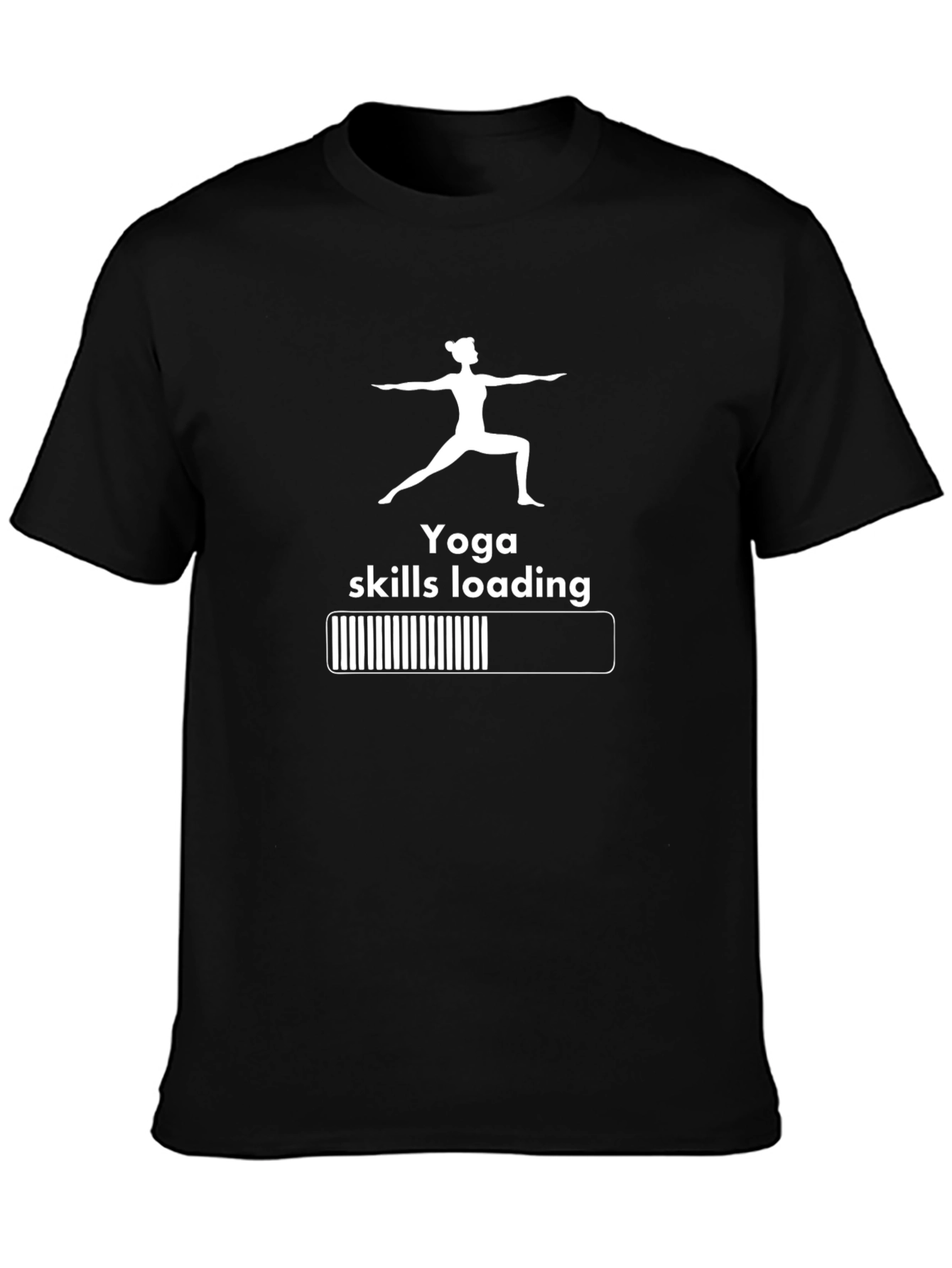 Yoga Skills Loading Black Graphic T-Shirt