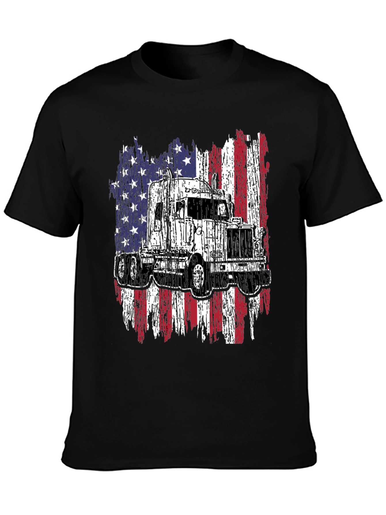 Truck American Flag Graphic Tee