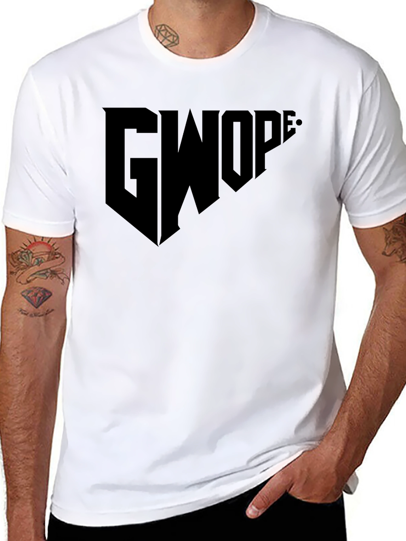 GWOP Black Graphic Tee - Modern Streetwear Style