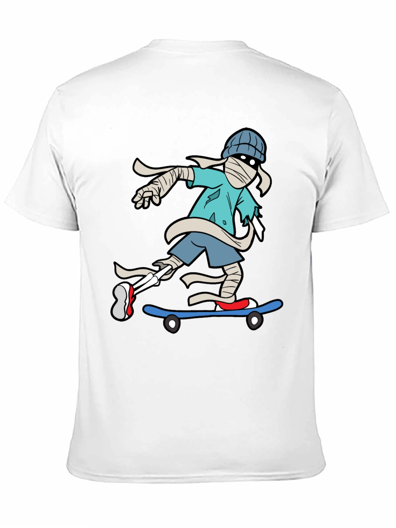 Skateboarding Mummy Graphic Tee - Cool & Unique Design