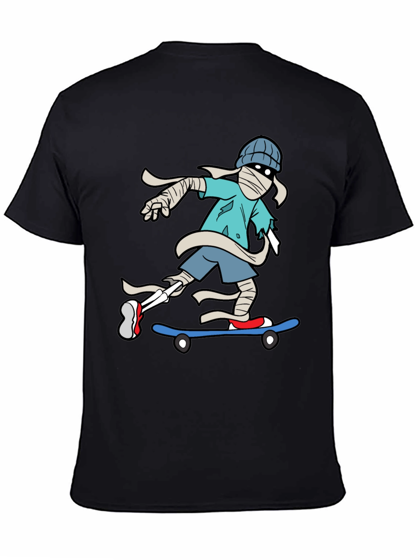 Skateboarding Mummy Graphic Tee - Cool & Unique Design