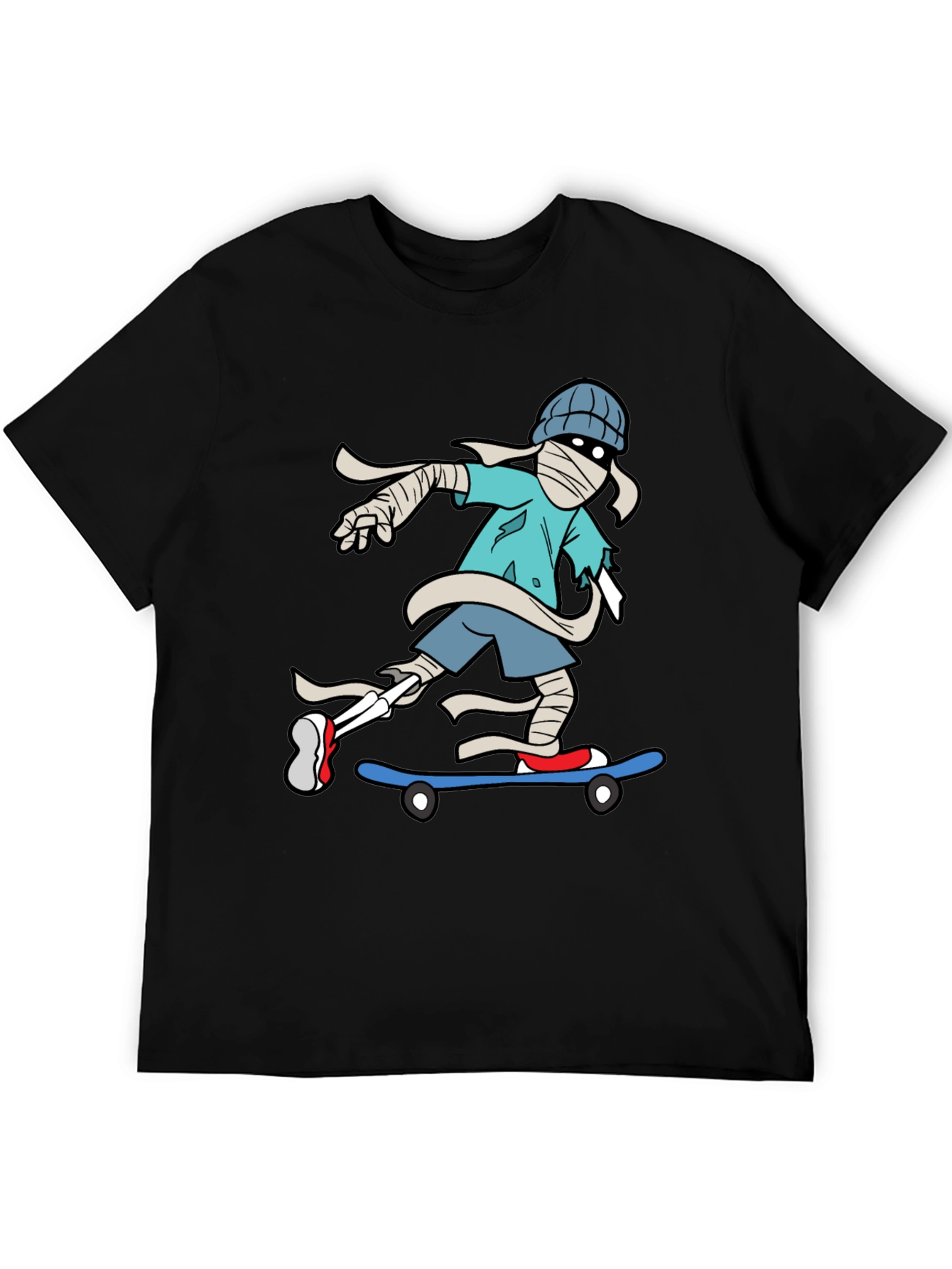 Skateboarding Mummy Graphic Tee - Cool & Unique Design