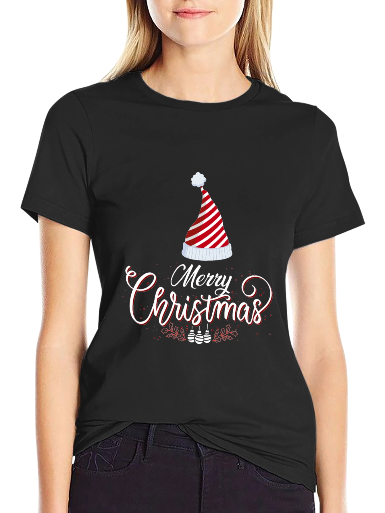 Merry Christmas Holiday Graphic Tee Shirt