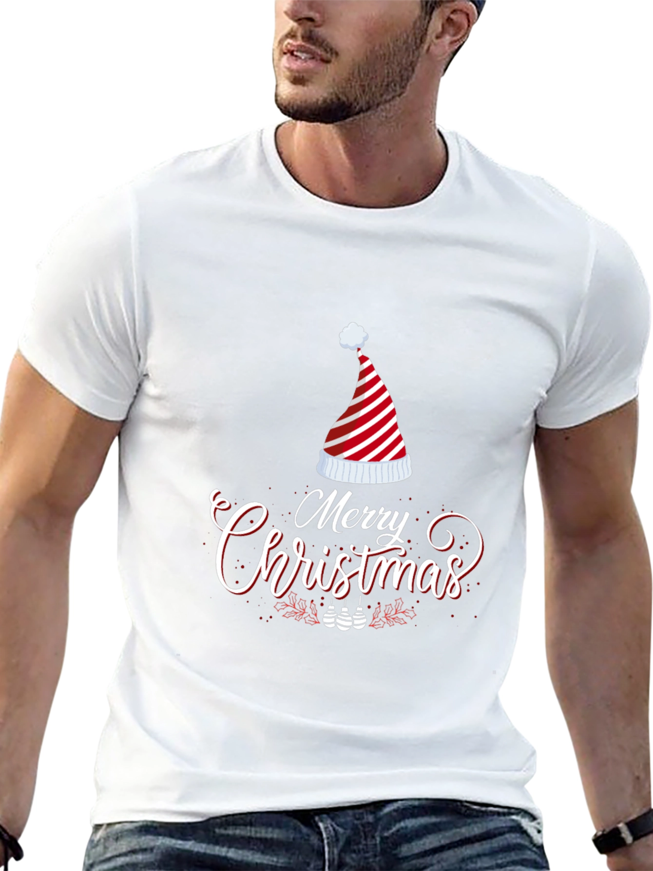 Merry Christmas Holiday Graphic Tee Shirt