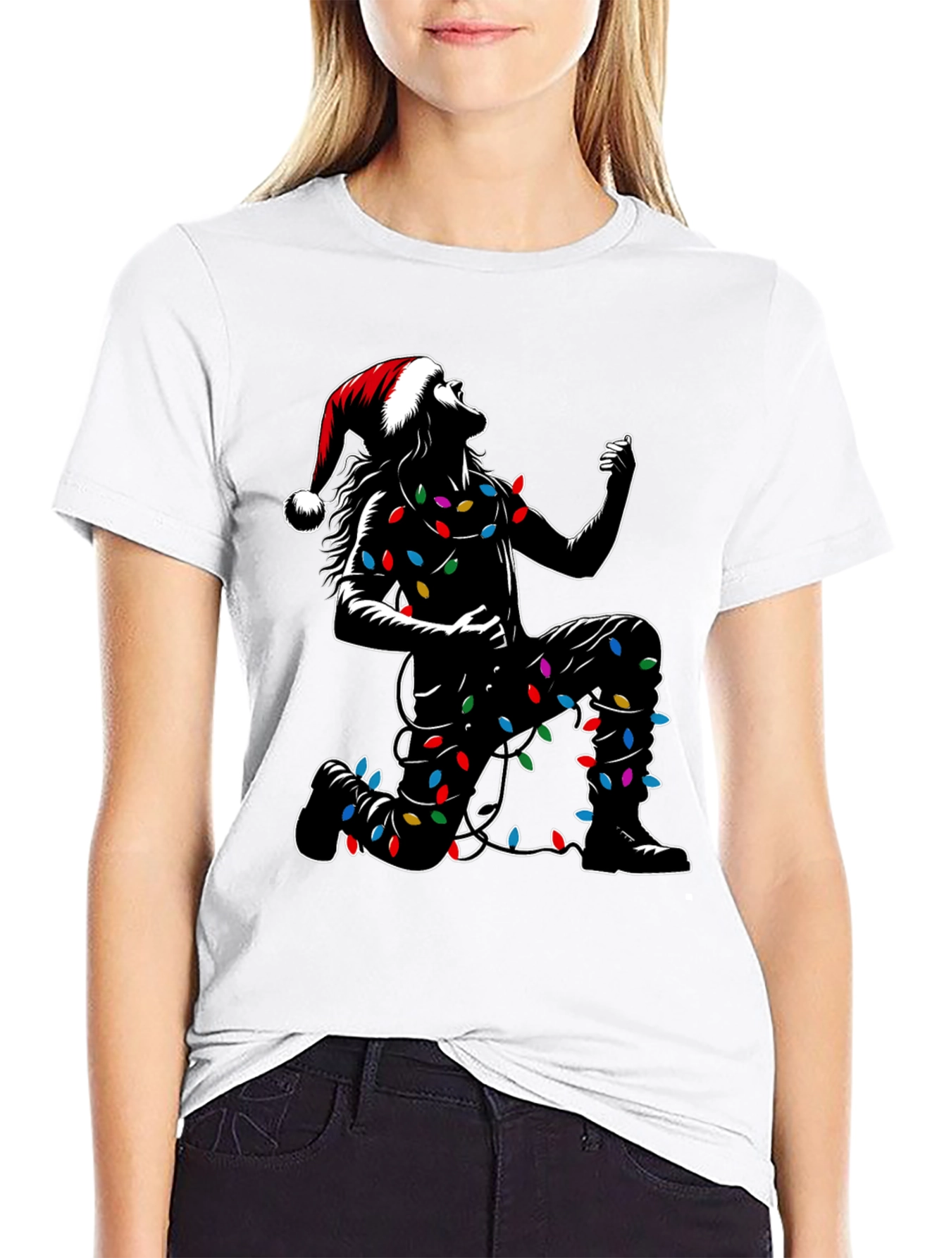 Rockin Christmas Lights Graphic Tee