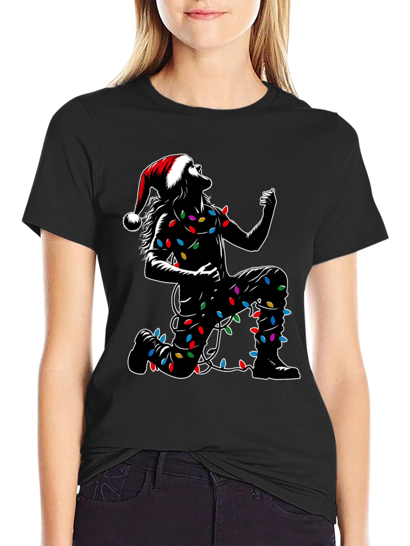 Rockin Christmas Lights Graphic Tee