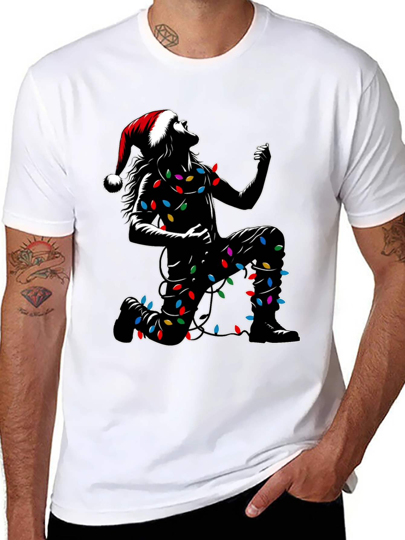 Rockin Christmas Lights Graphic Tee