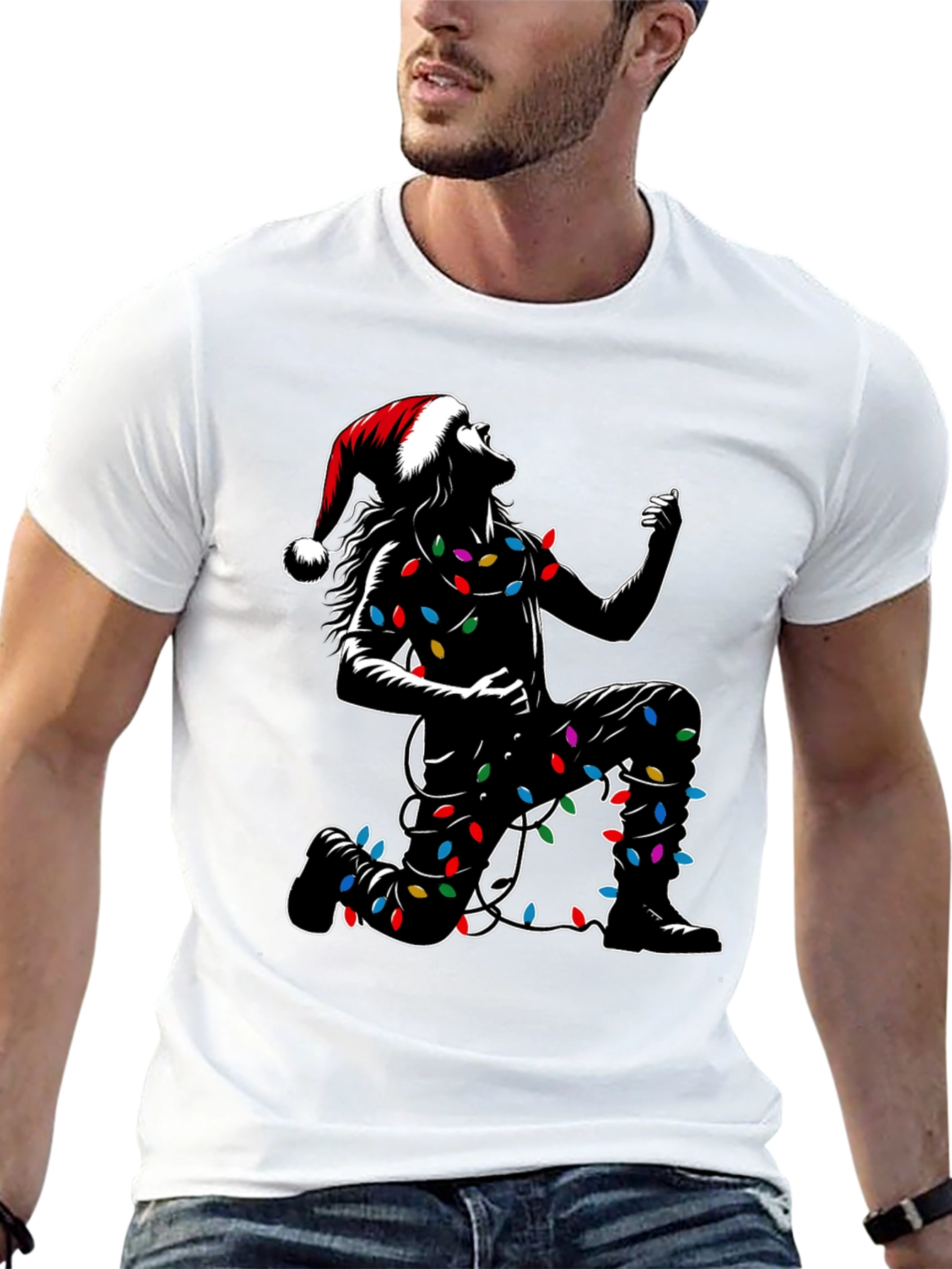 Rockin Christmas Lights Graphic Tee