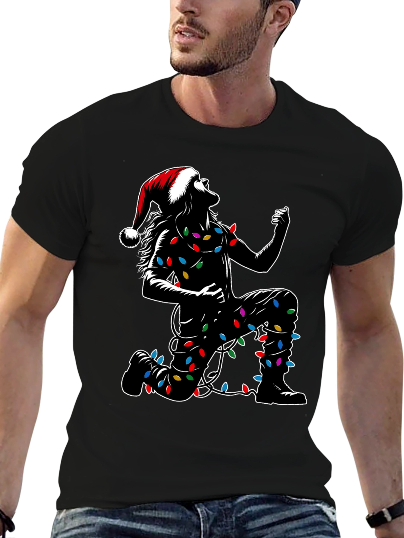 Rockin Christmas Lights Graphic Tee