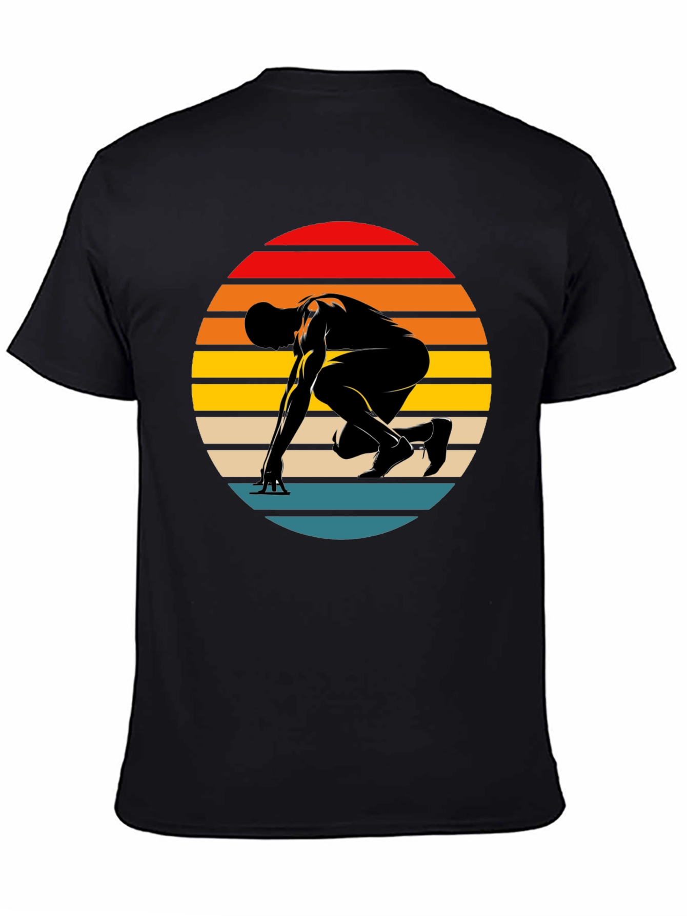 Retro Runner Graphic Tee - Black
