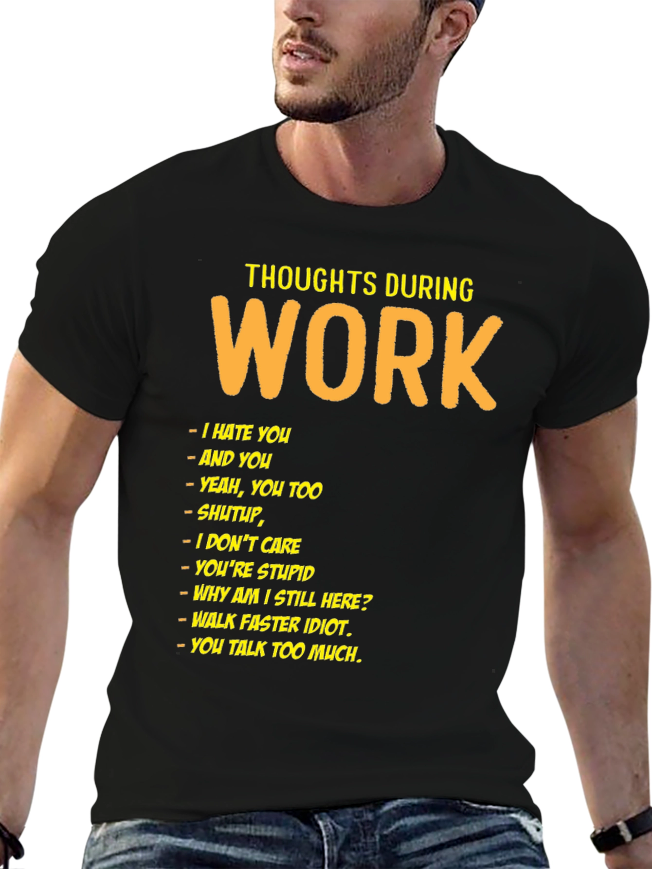 Thoughts During Work Black Humor T-Shirt