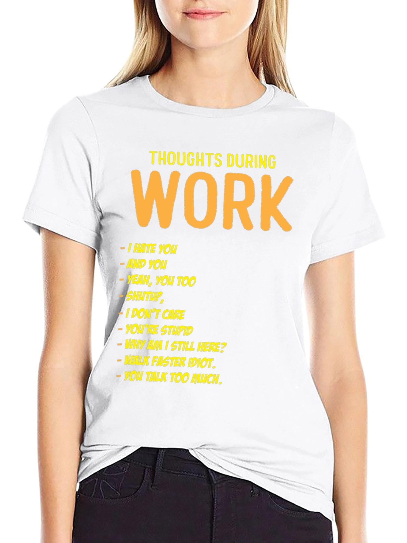 Thoughts During Work Black Humor T-Shirt