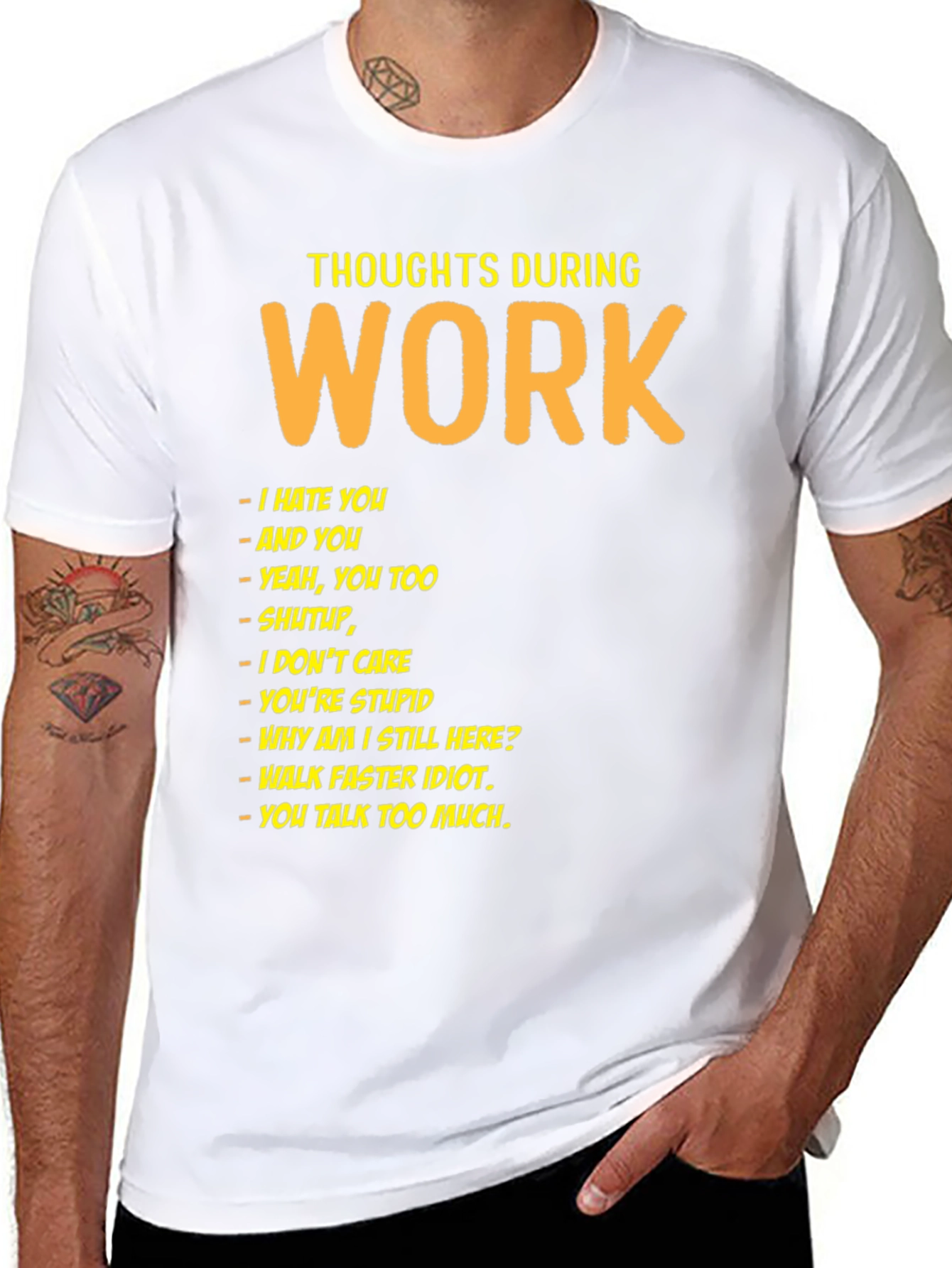 Thoughts During Work Black Humor T-Shirt