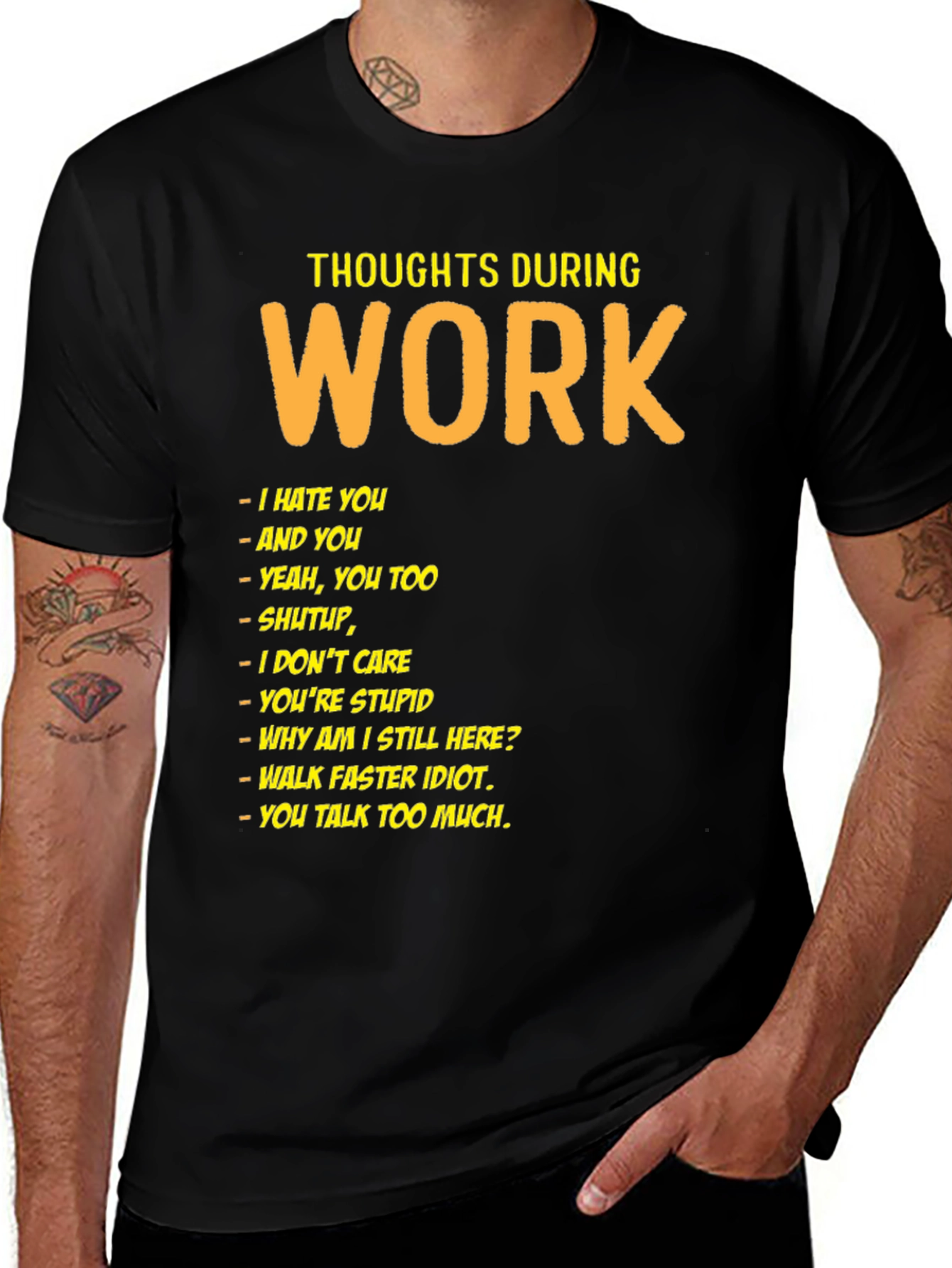Thoughts During Work Black Humor T-Shirt