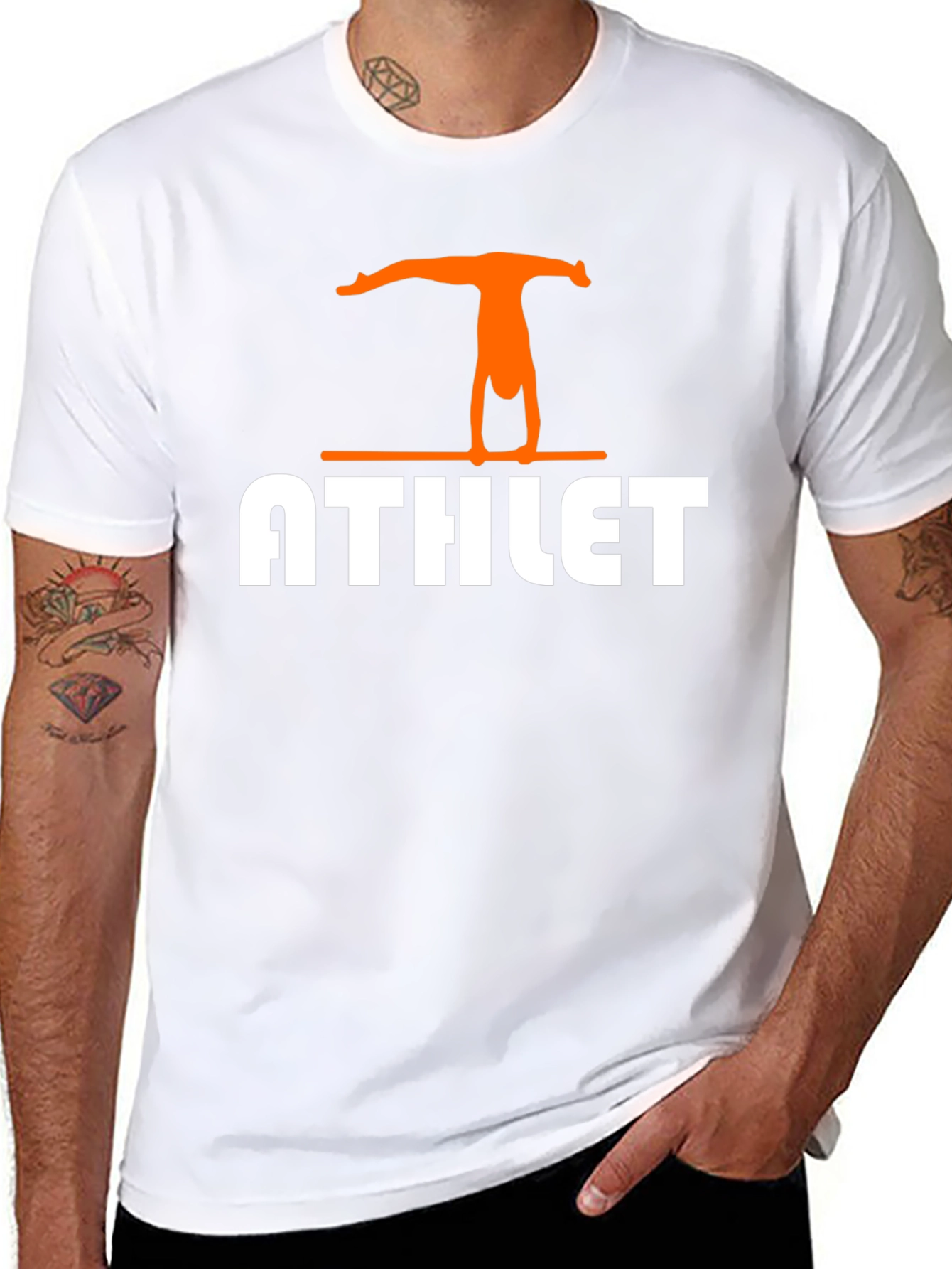 Athlete Handstand Graphic T-Shirt - Gymnast Tee