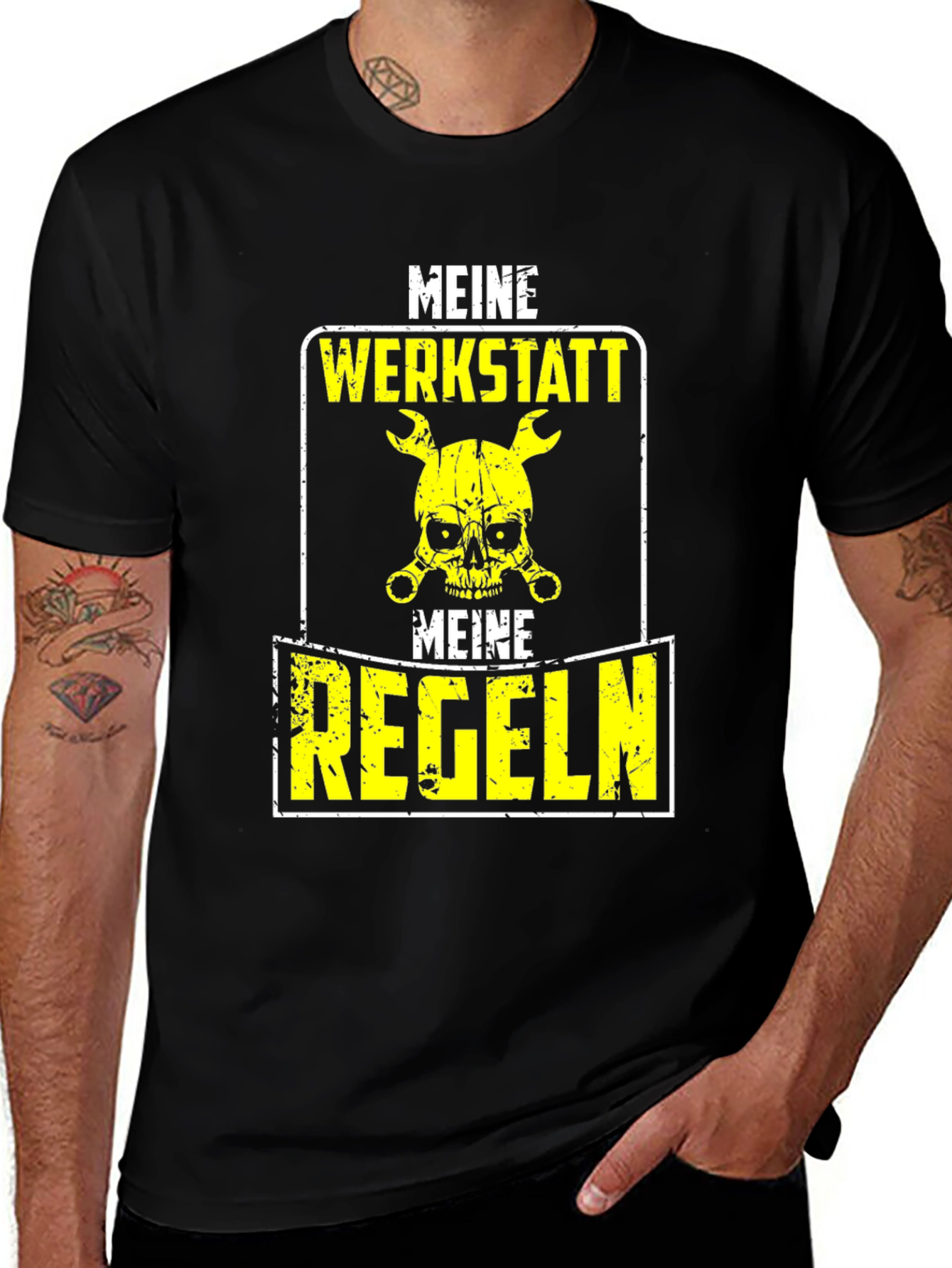 Meine Werkstatt Meine Regeln T-Shirt - Black