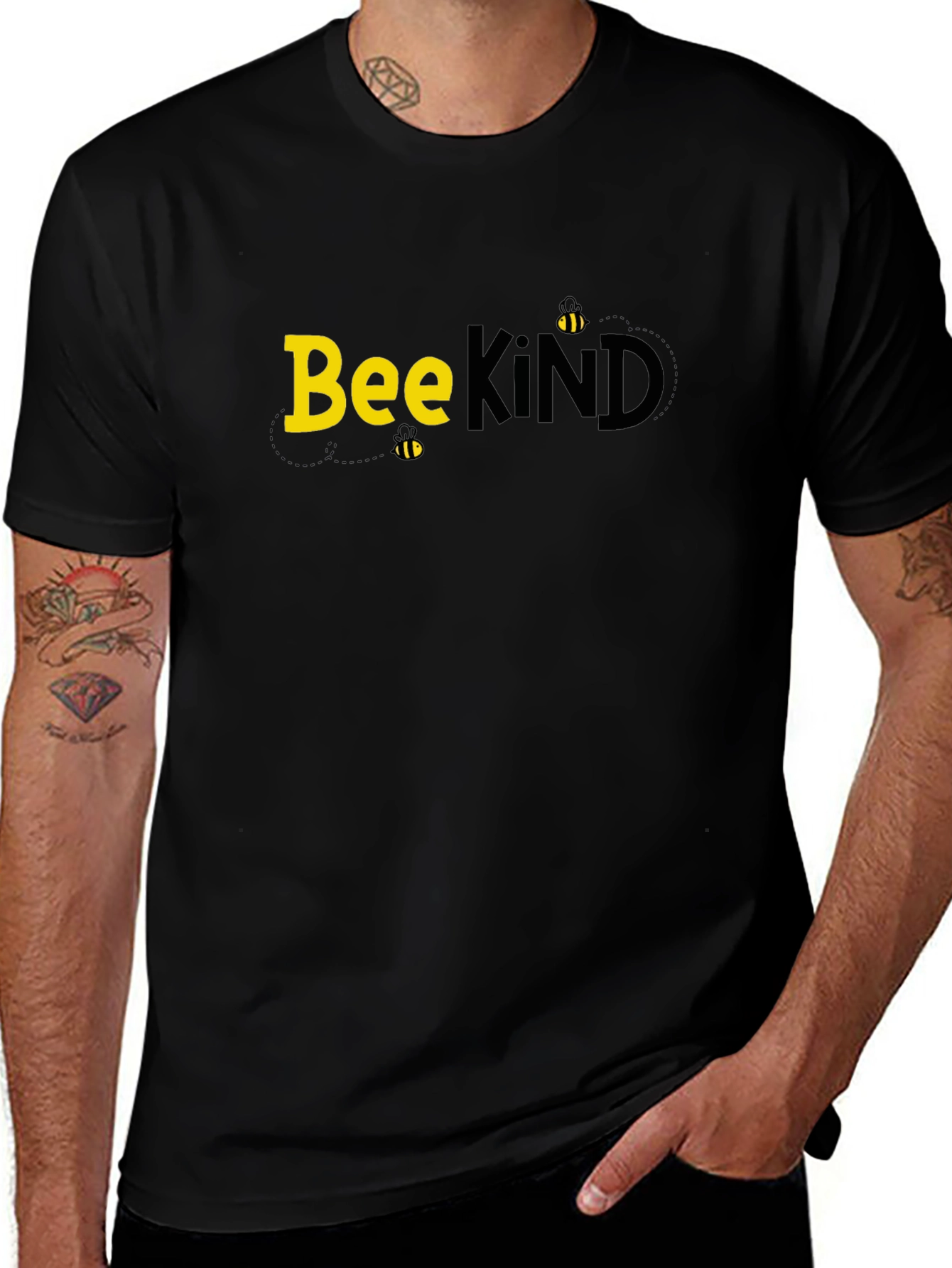Bee Kind Black T-Shirt - Inspiring Graphic Tee